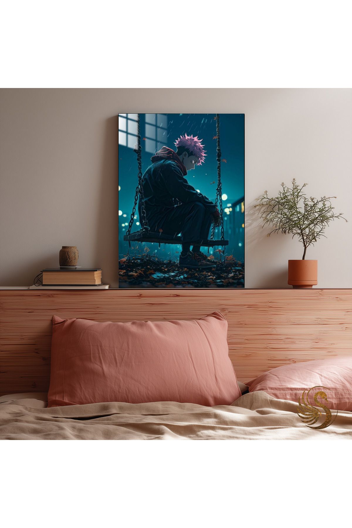 Lora Loom Anime Metal Poster – Itadori Yuji | Jujutsu Kaisen Melankolik Duvar Dekoru, Otaku Hediyesi