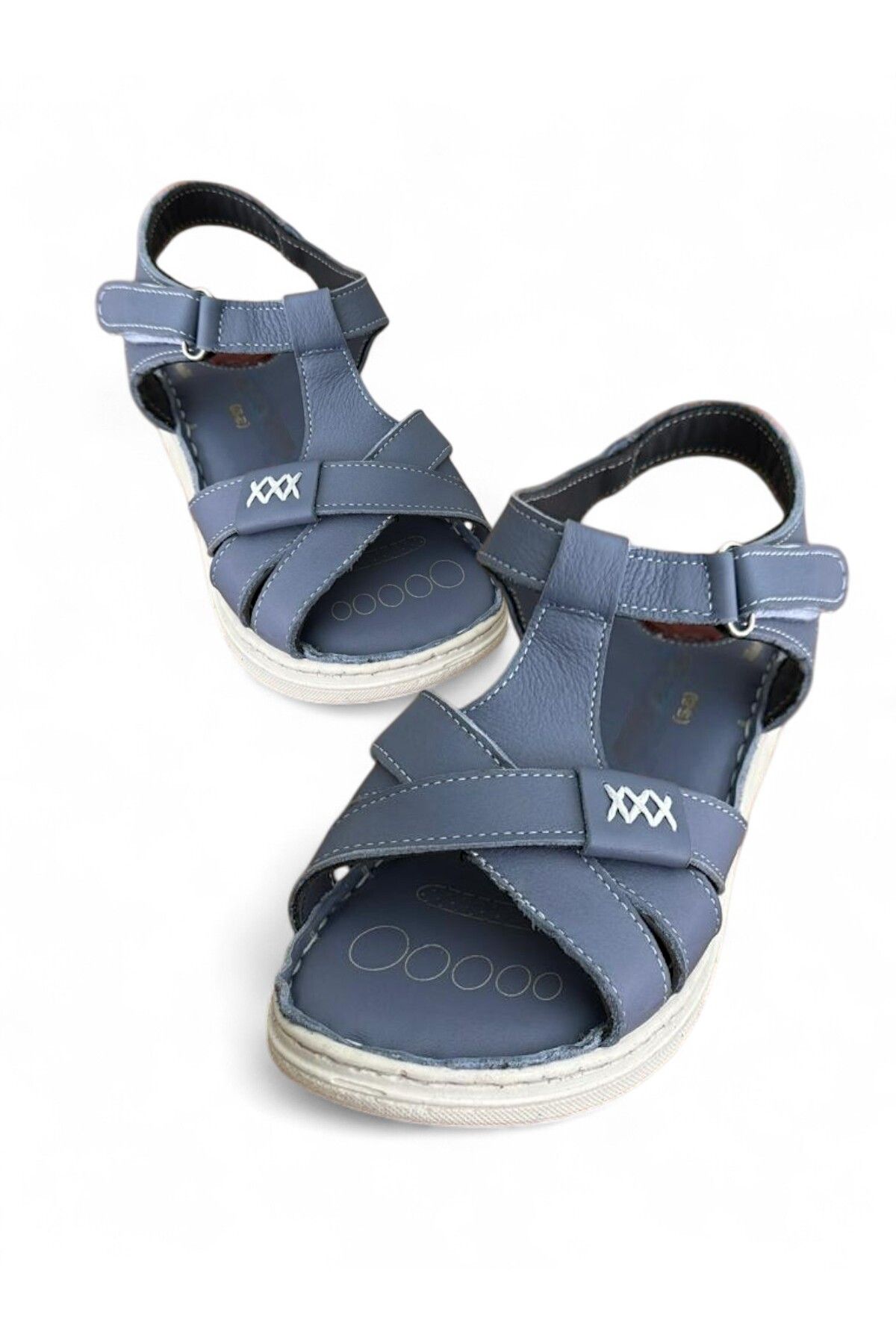 The Dortex Shoes Kadın Hakiki Deri Yumuşak Topuk Jelli Sandalet