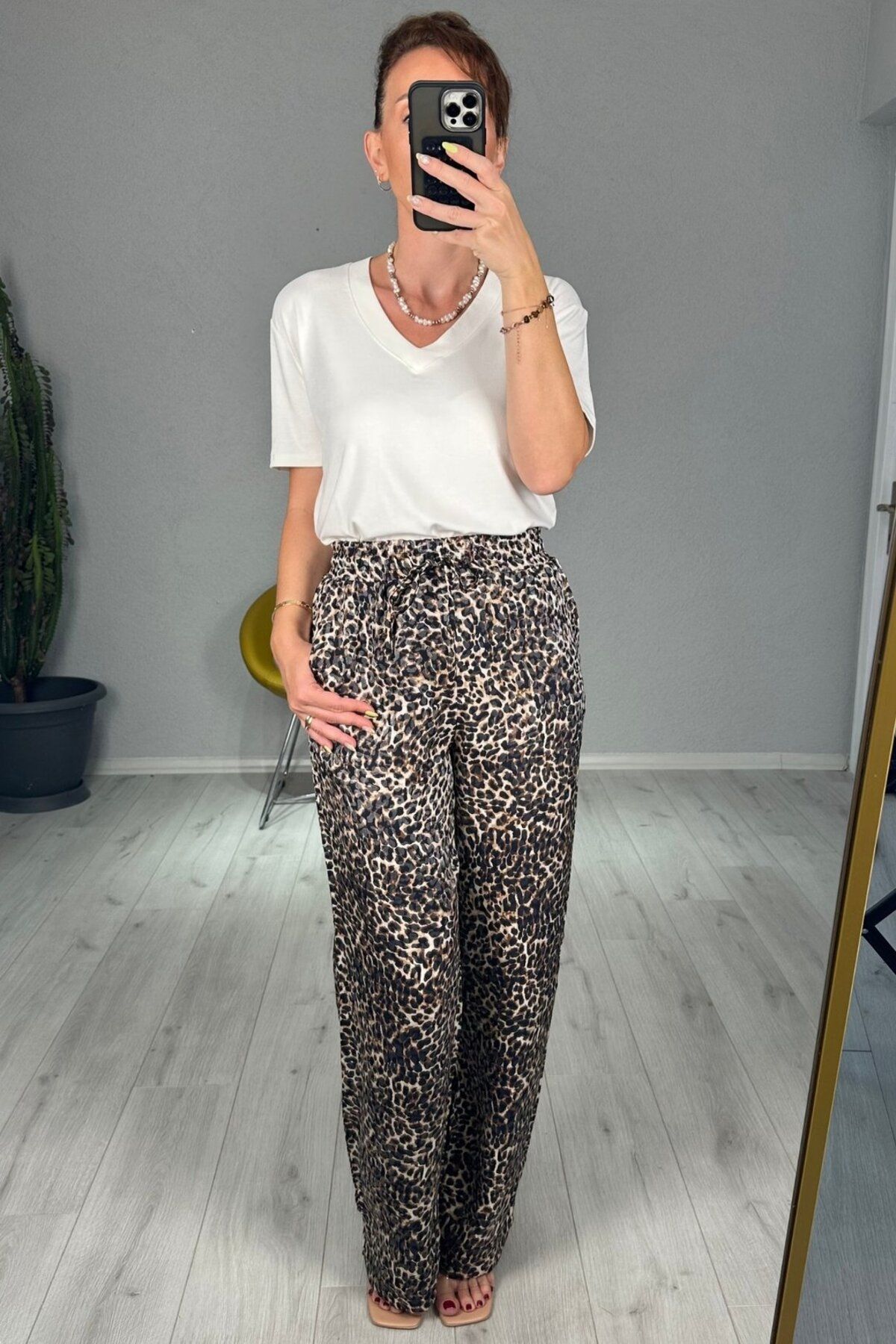lady special Leopar Bol Paça Pantolon
