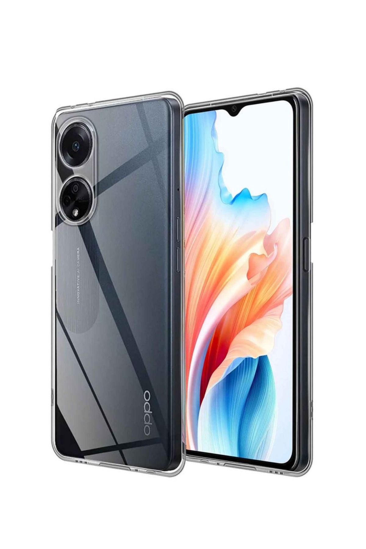 foxpower Oppo A38 Şeffaf Kılıf 0.2mm Şeffaf Silikon
