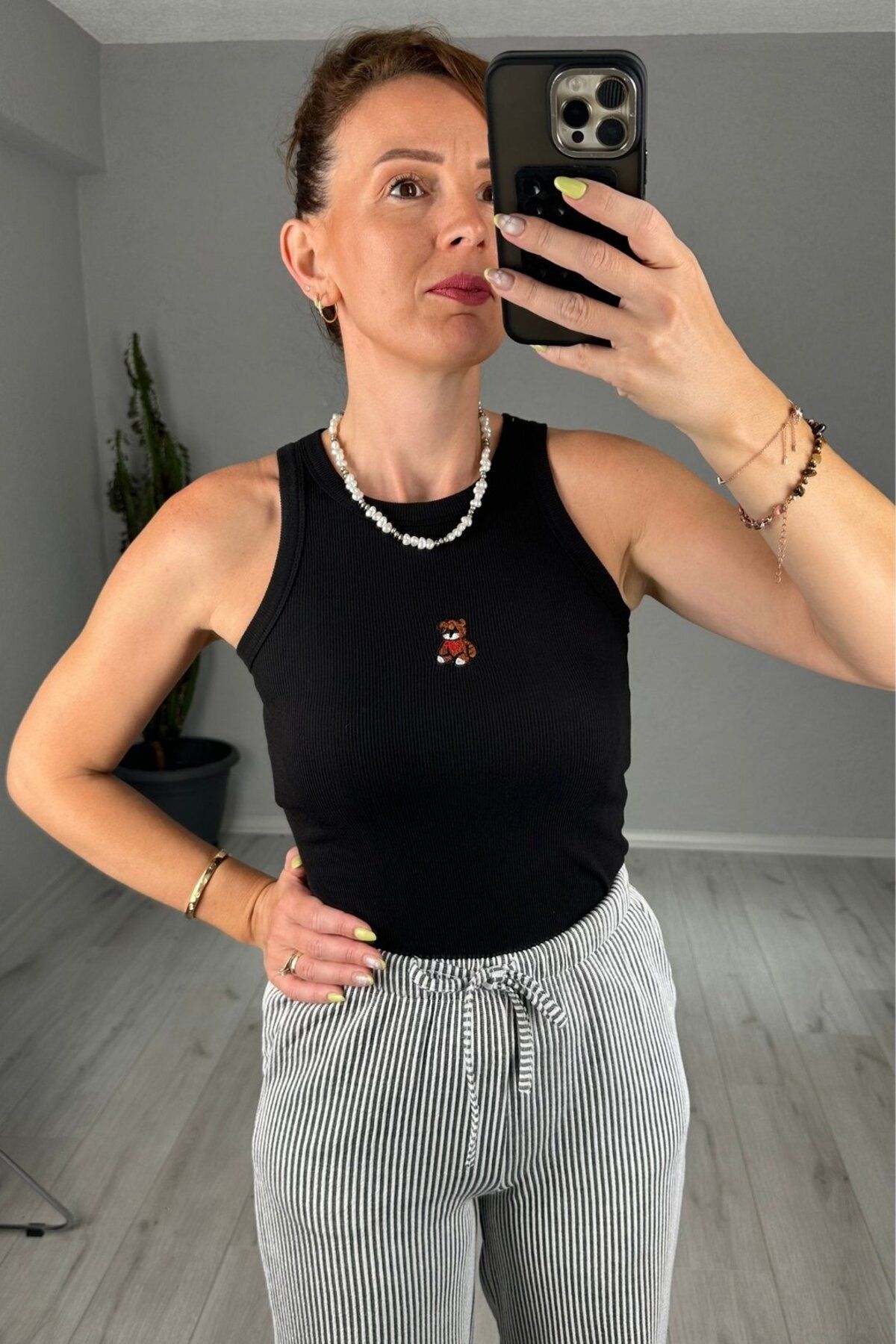 lady special Ayıcık Baskılı Kaşkorse Atlet
