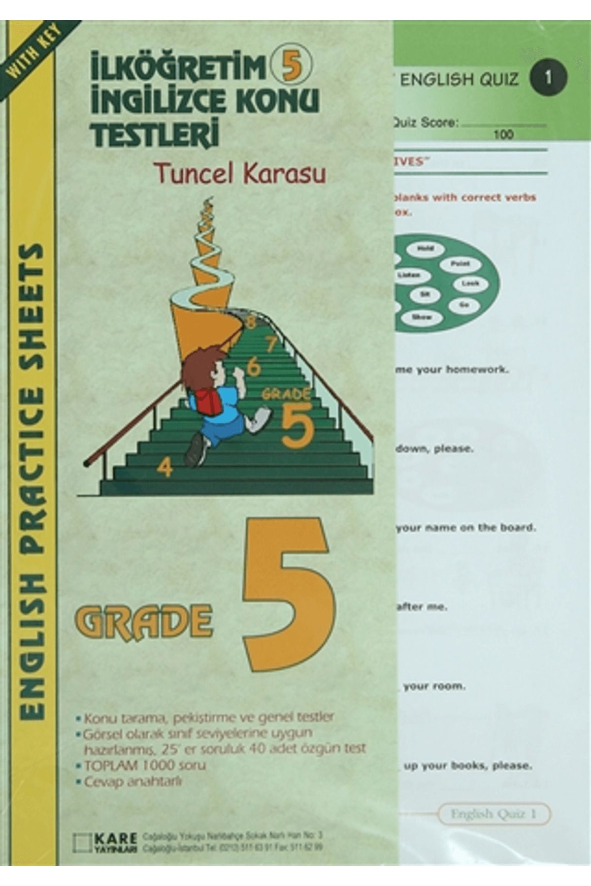 Kare Yayınları İlköğretim 5 İngilizce Konu Testleri (English Practice Sheets Grade 5)
