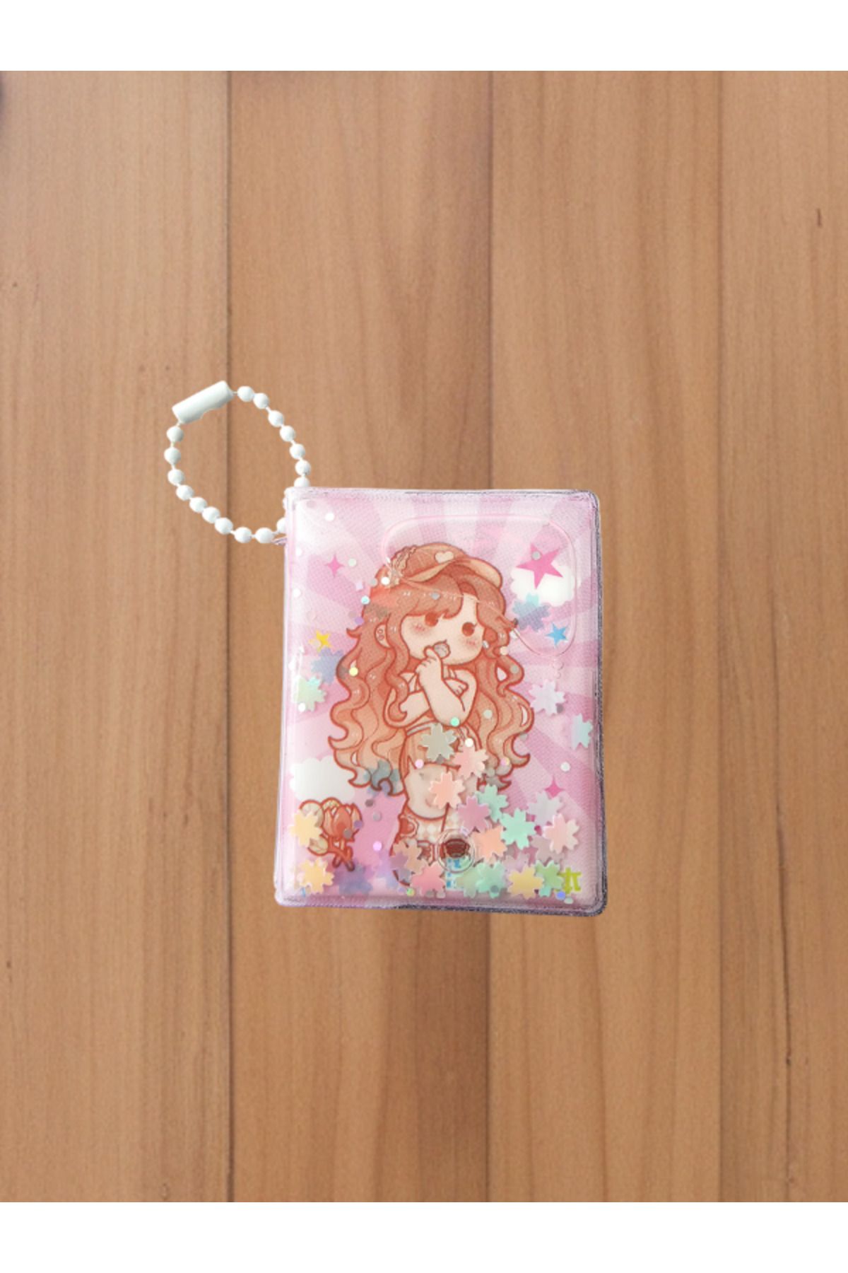 Çınar Sulu Simli Kawaii Kız Temalı 4,5 cm x 5,5 cm Mini Defter (Tekli)