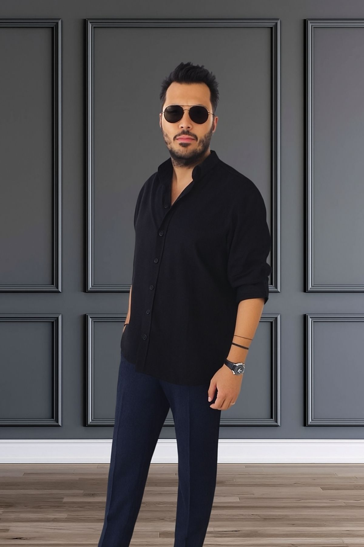 Svava Unisex Keten Gömlek – Oversize Kalıp, Hafif ve Serin Kumaş