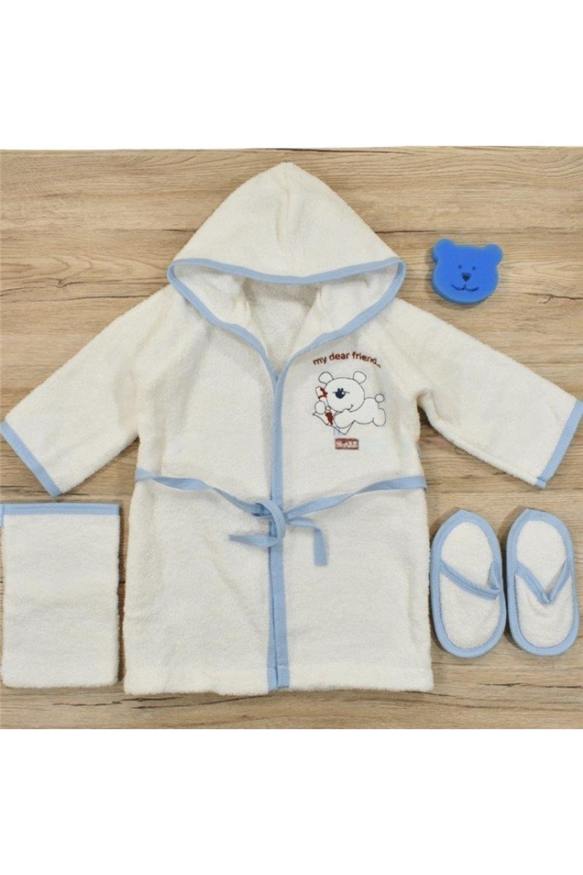 BABYZUM BEBEK BORNOZ SET AKILLI KÖPEK