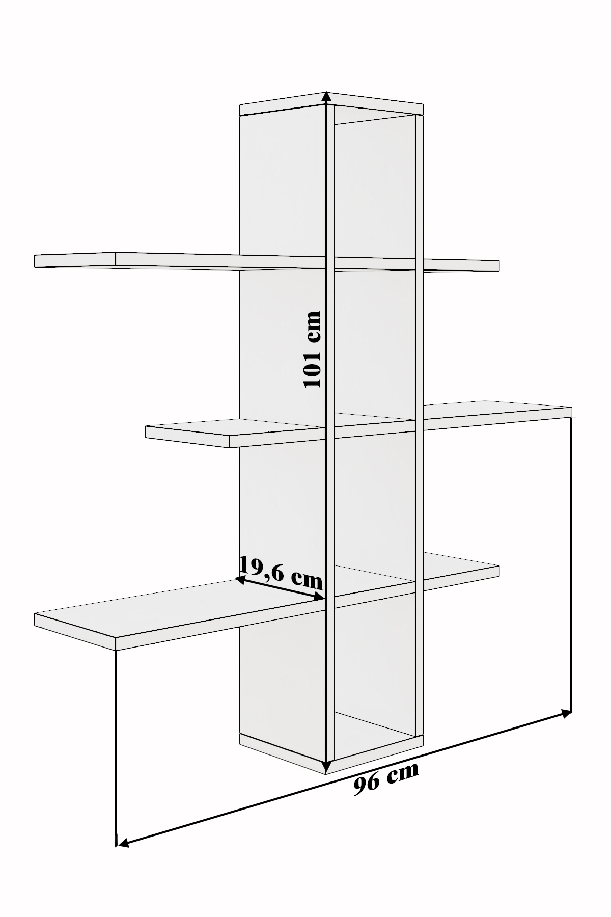 İGEMTASARİM-Summer Bookshelf Multi-Purpose Wall-Mounted Decorative Shelf 3