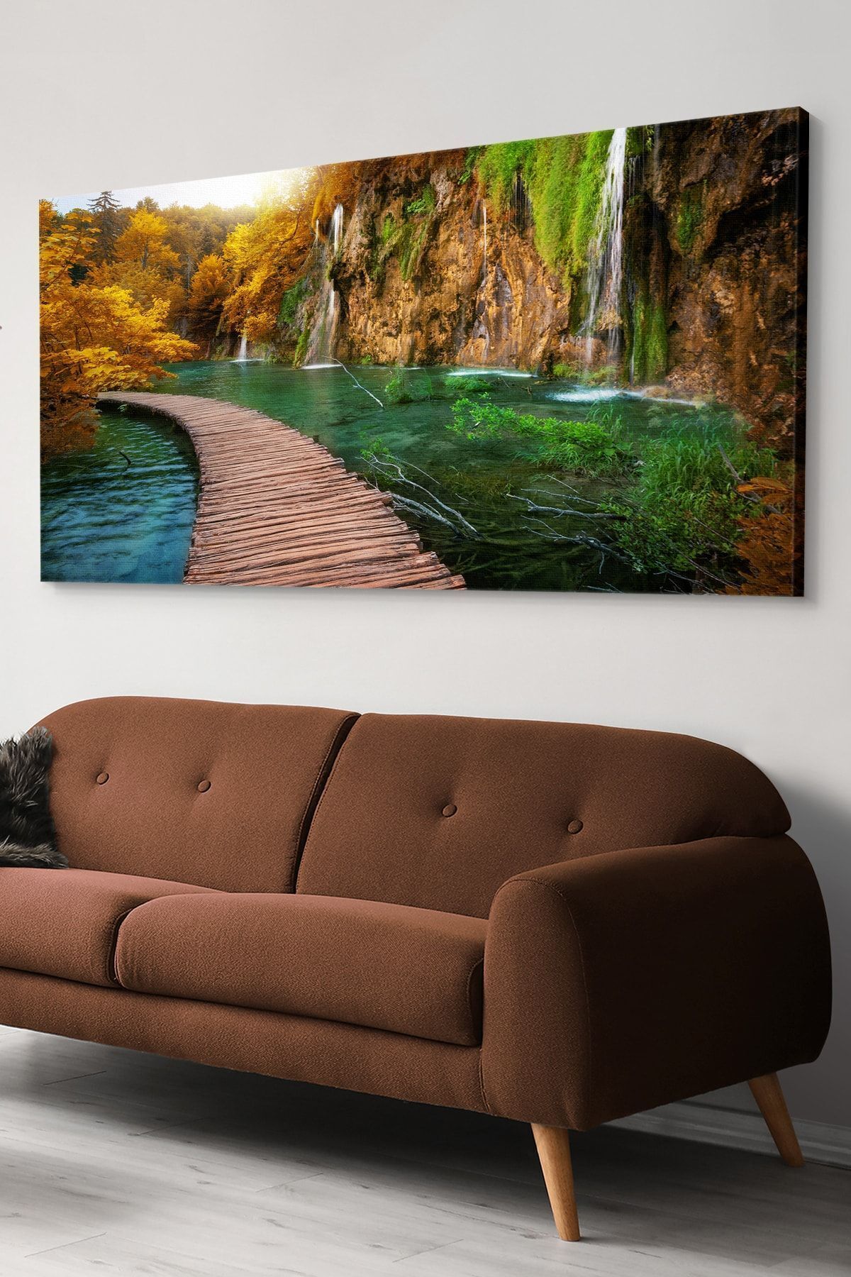 Evinemoda Şelale Tek Parça Kanvas Canvas Tablo