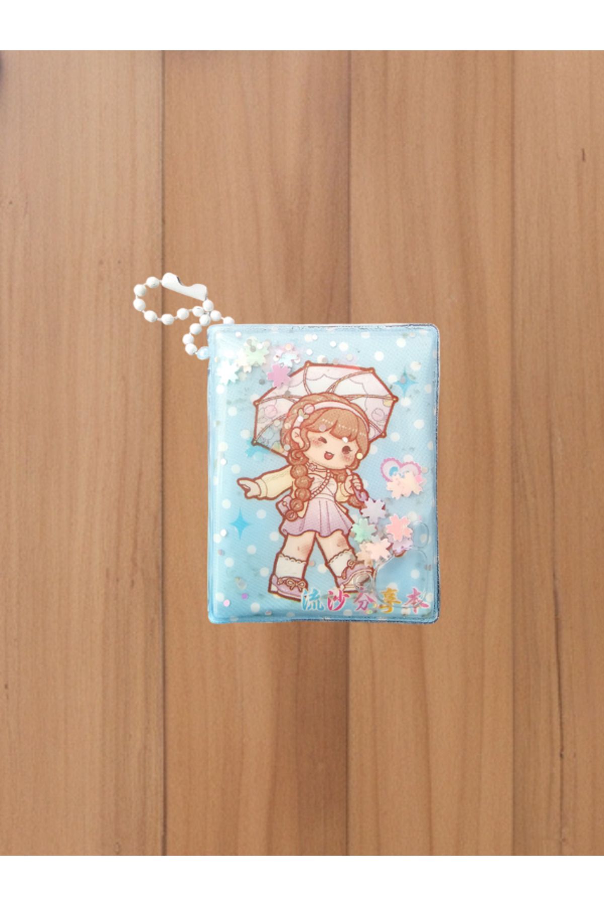 Çınar Sulu Simli Kawaii Kız Temalı 4,5 cm x 5,5 cm Mini Defter (Tekli)