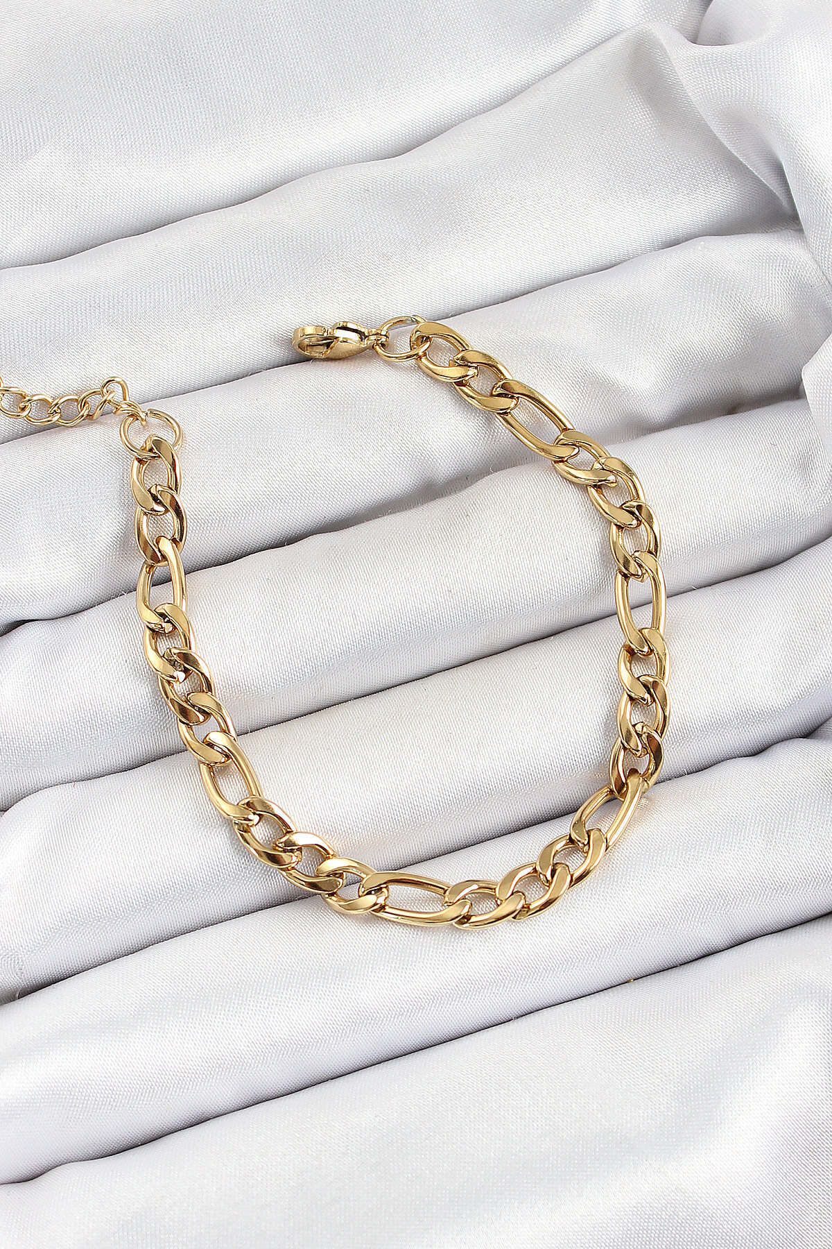 Avantaj Kapıda ® 316L Çelik Gold Renk Zincir Erkek Bileklik