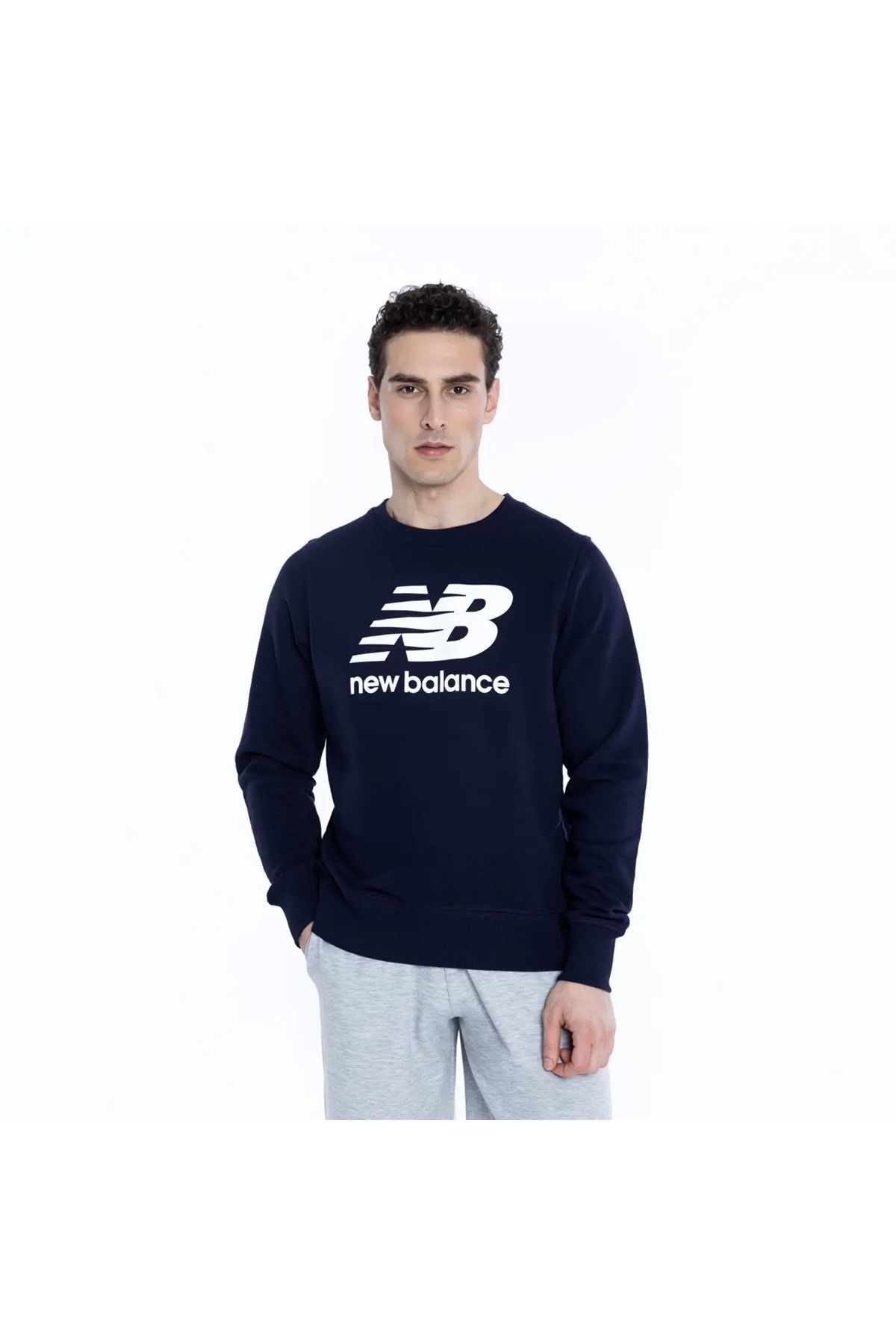 New Balance Lacivert Erkek Sweatshirt - MNC1105-AVI