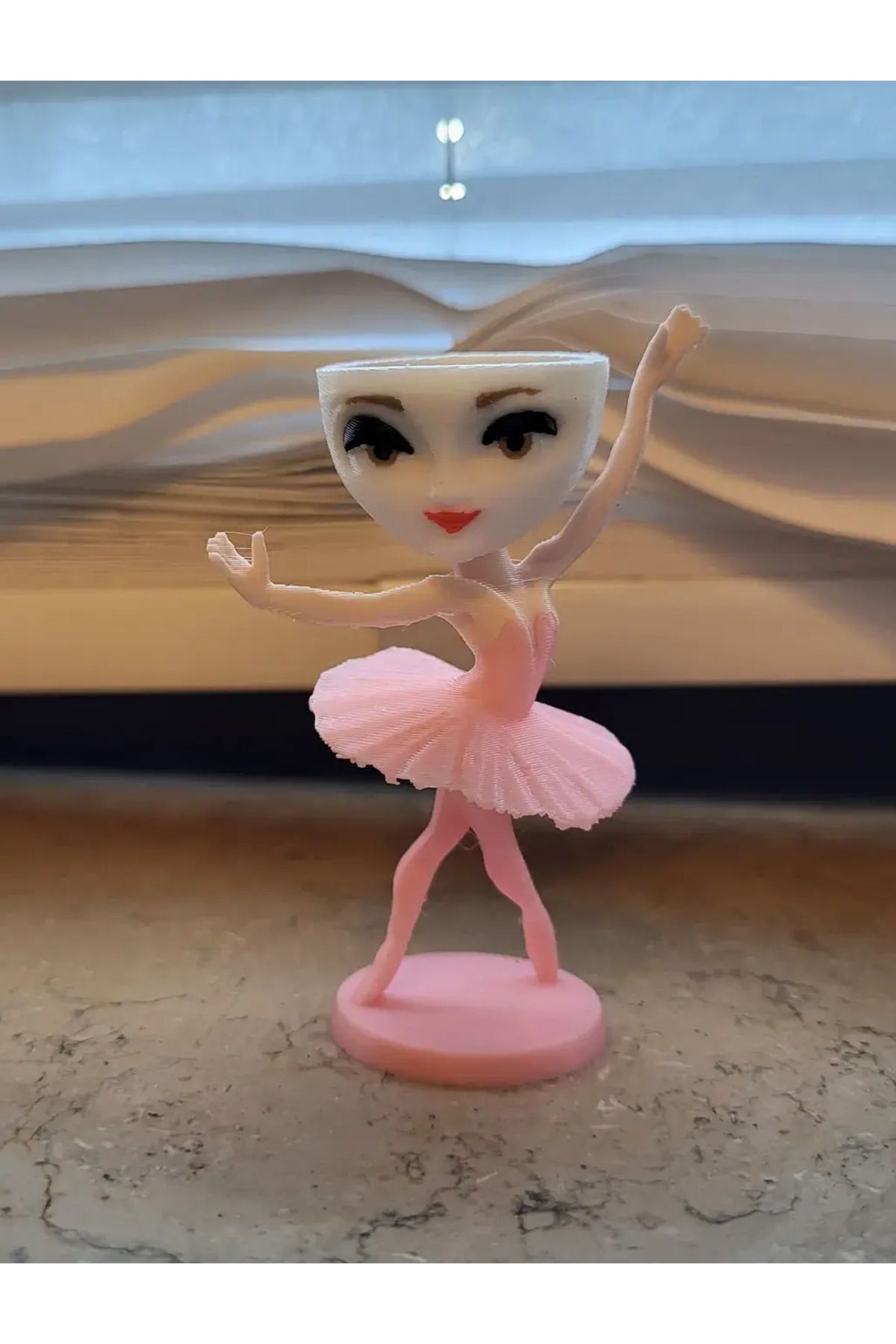 3DLAYERCRAFT Ballerina Cappuccina Figür Tung Tung Tung Sahur Karakteri Brainrot Figür 10 cm