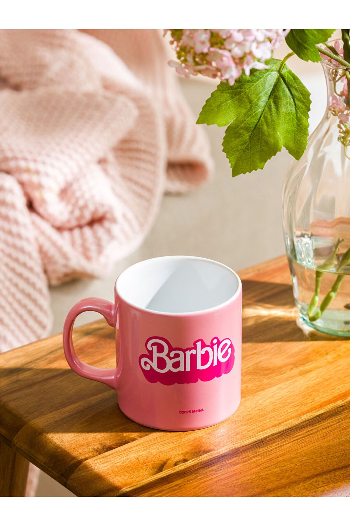LC Waikiki Pembe Barbie Baskılı Seramik Kupa 320 ml