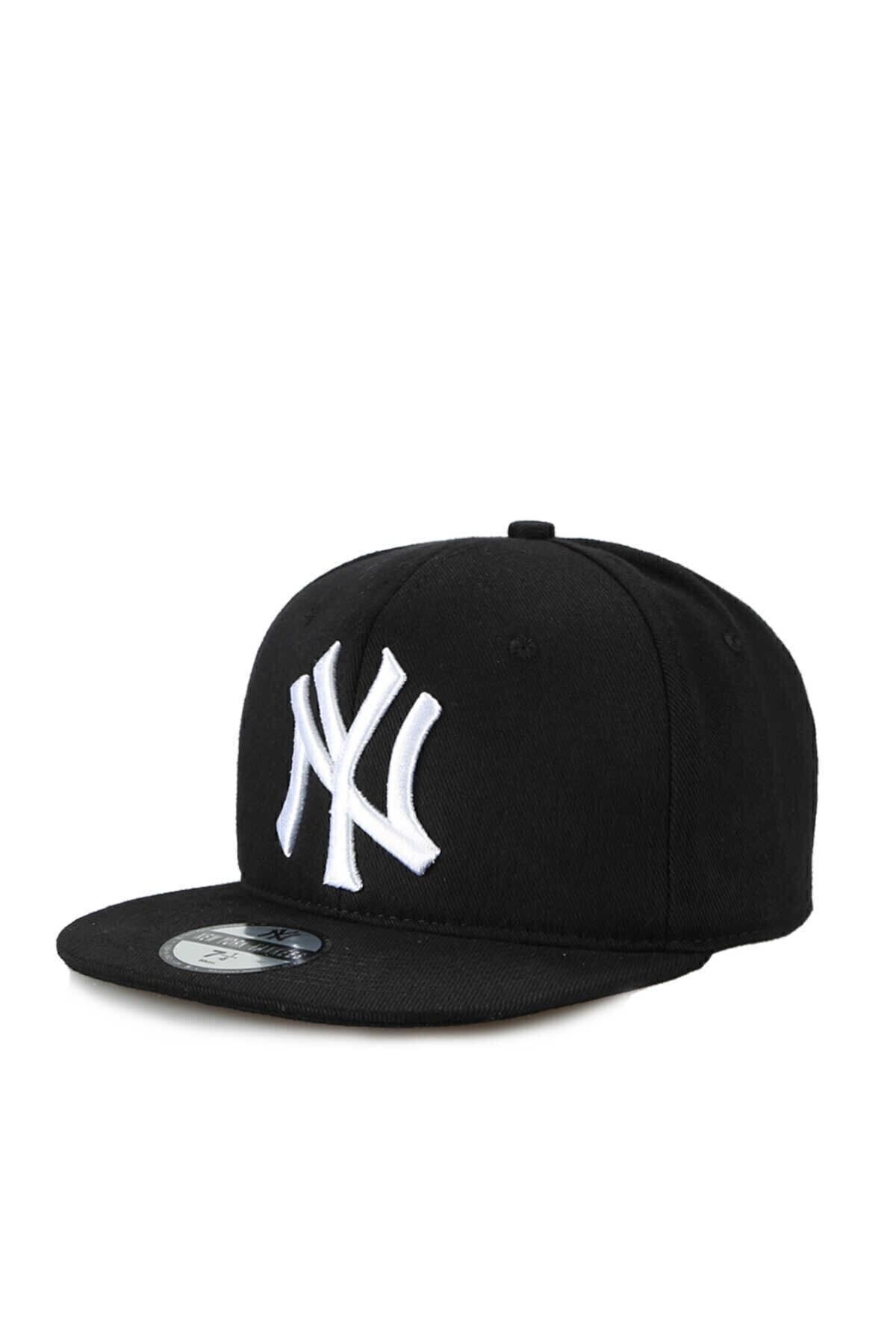 ŞapkaIdünyasi Siyah Yeni Sezon Nakışlı Ny Hip-hop Black Cap