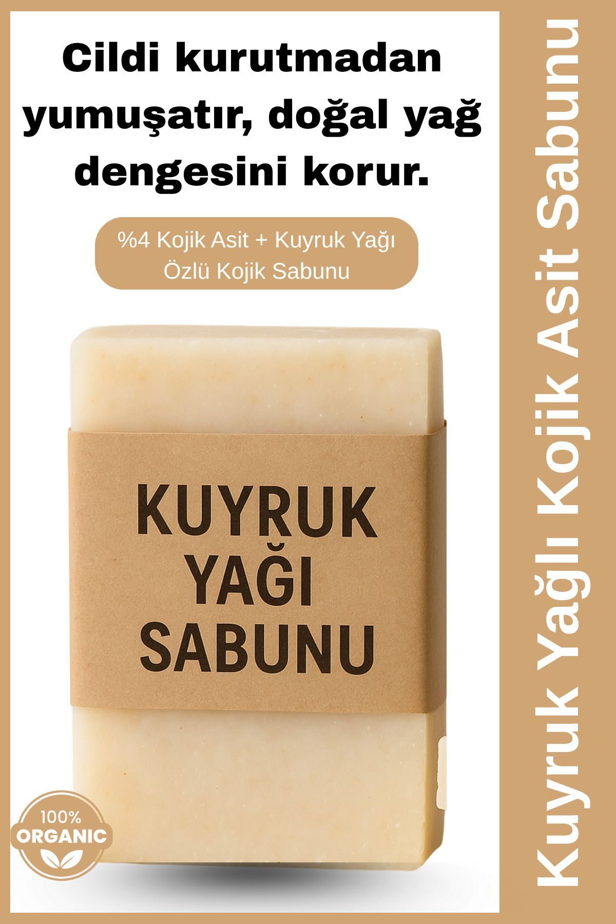 EpiRelax Kuyruk Yağı Özlü Cilt Ve Saç Bakım Kojik Asit Sabunu Nemlendirci Arındırıcı Etki 120gr