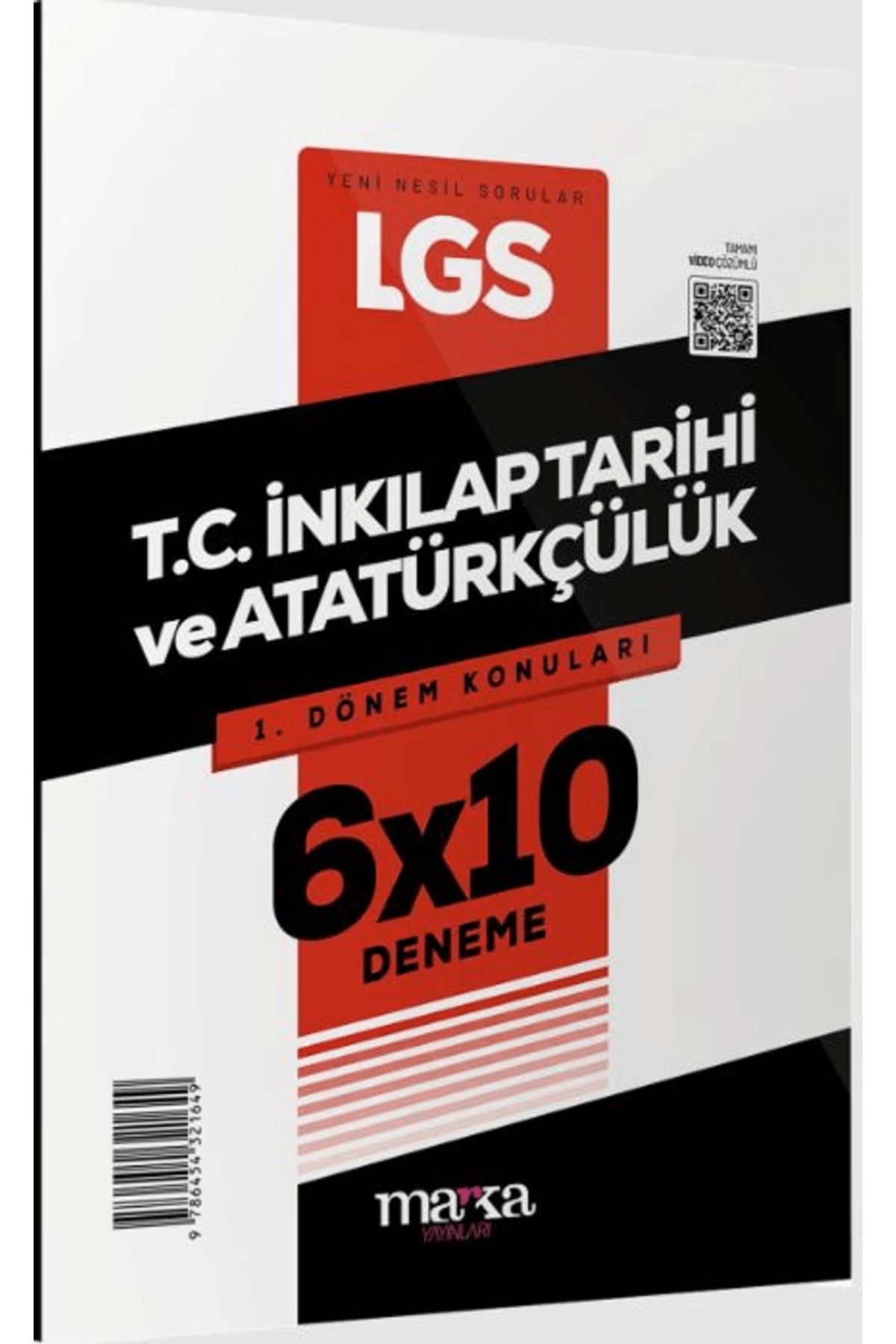 Marka Yayınları 2025 LGS 1.Dönem Konuları T.C. İnkılap Tarihi ve Atatürkçülük 6 Deneme