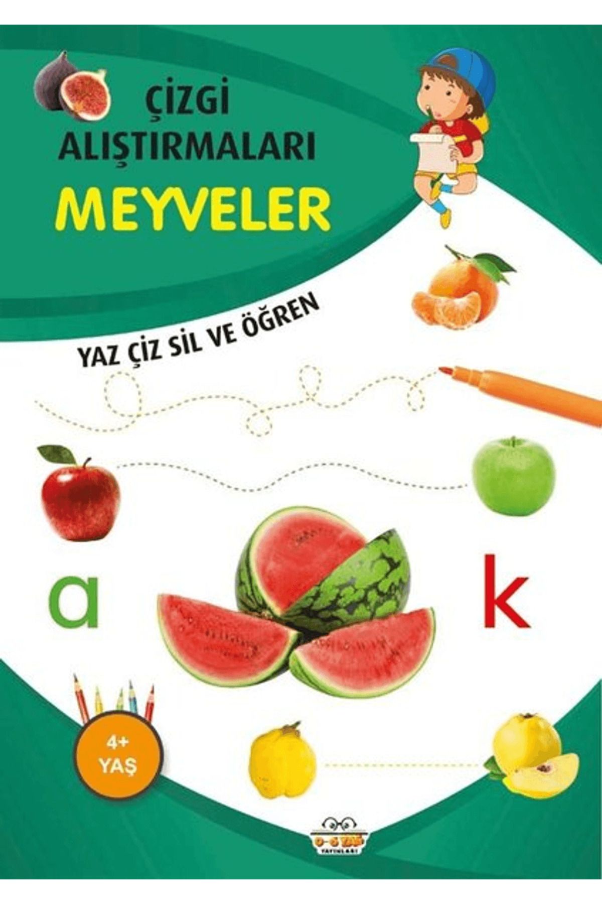0-6 Yaş Yayınları Meyveler - Çizgi Alıştırmaları