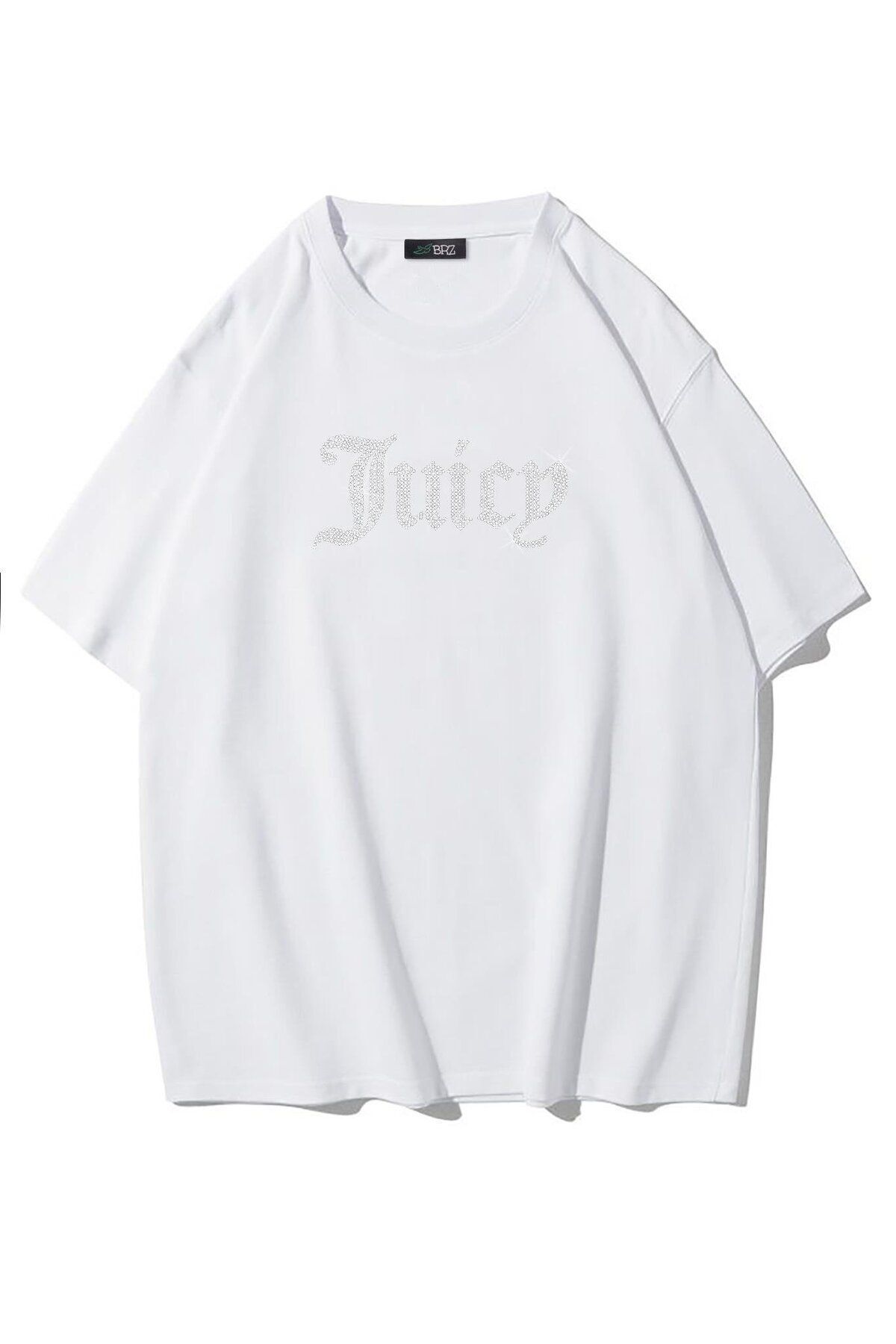 Bozz&Bozz Collection Unisex Oversize Taş Baskılı Juicy T-shirt