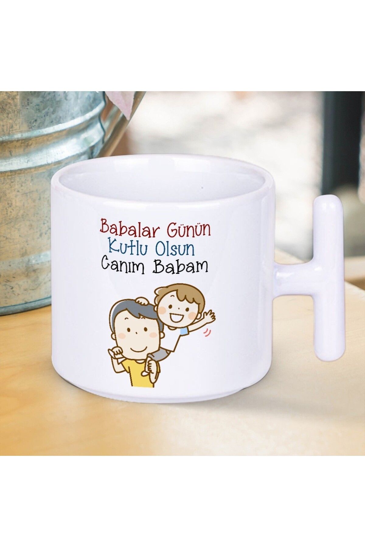 Nostaljik Lezzetler Babalar Günün Kutlu Olsun Canım Babam Baskılı Babalar Gününe Özel T Kupa Bardak-4