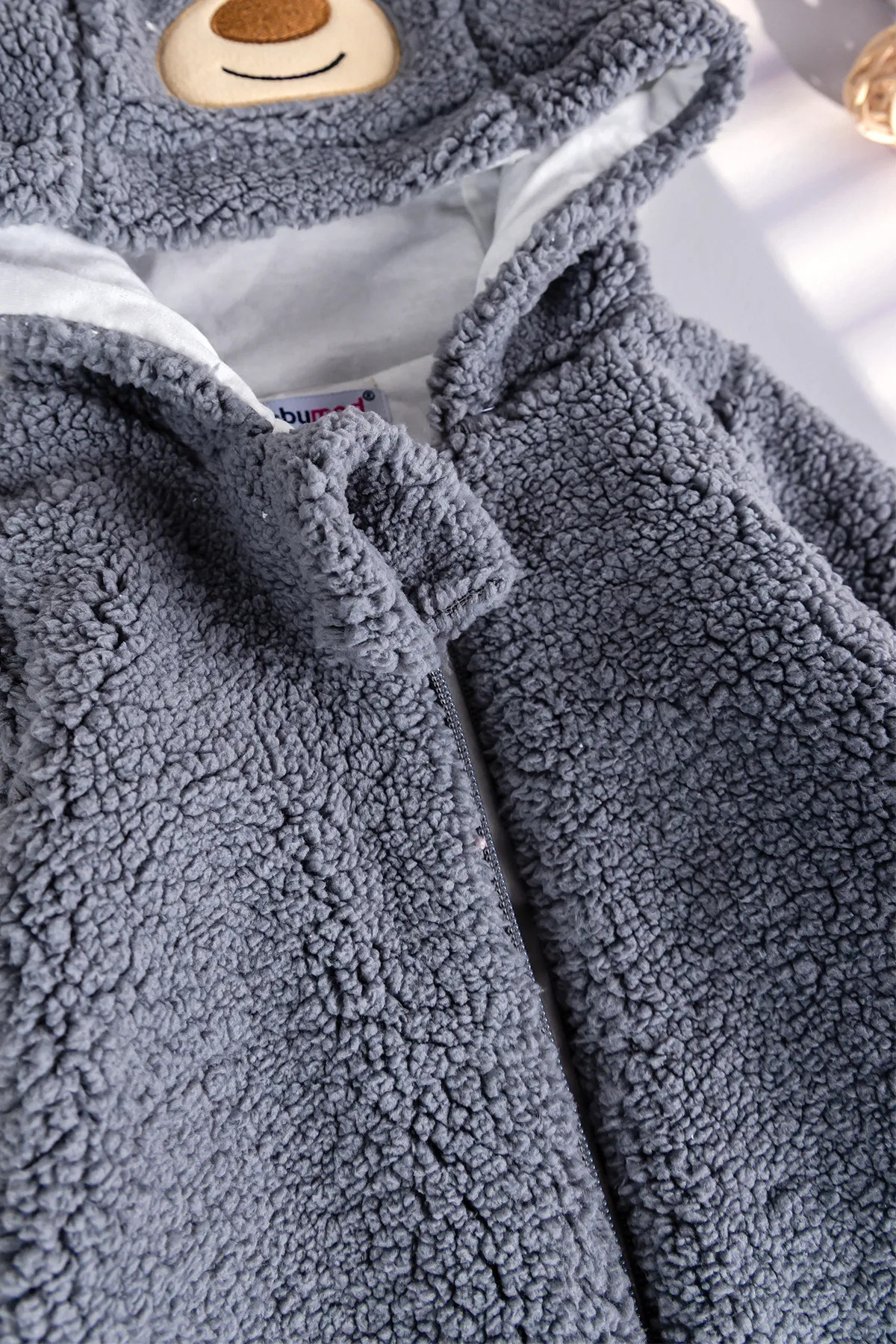 Babymod Kapüşonlu Welsoft Peluş Kışlık Kız/Erkek Bebek Tulum fotoğrafı 4 (önizleme)