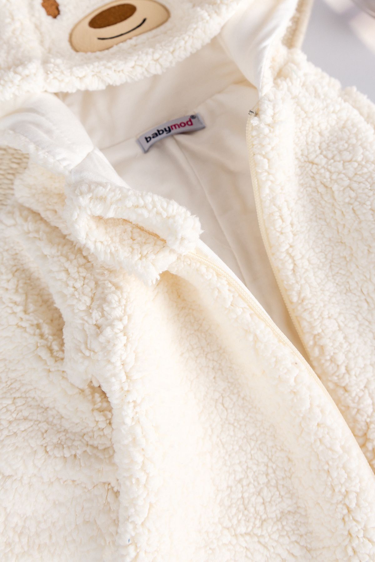 Babymod Kapüşonlu Welsoft Peluş Kışlık Kız/Erkek Bebek Tulum fotoğrafı 4 (önizleme)