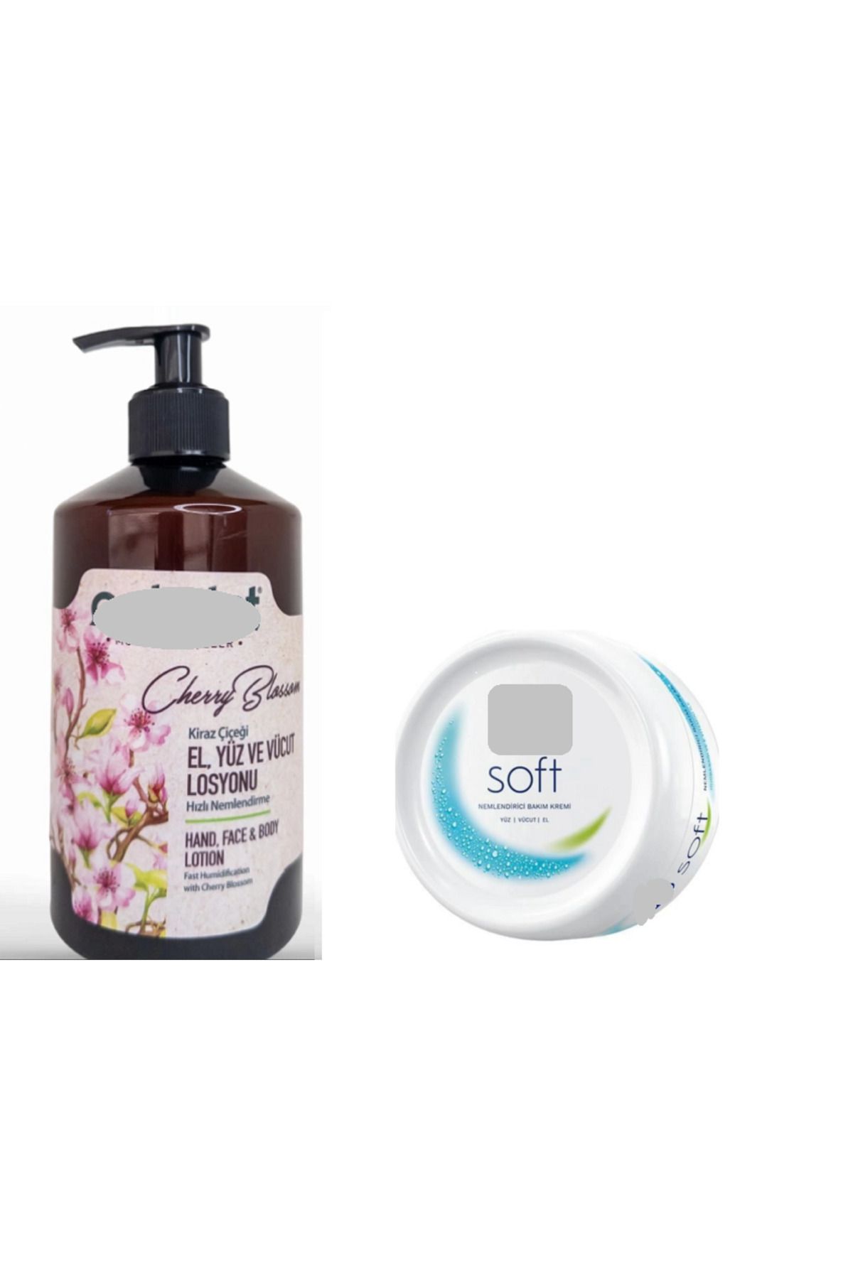 NIVEA 300 ML Soft Nemlendirici El Kremi+ 500 ML Kiraz Çiçekli El ve Vücüt Losyonu