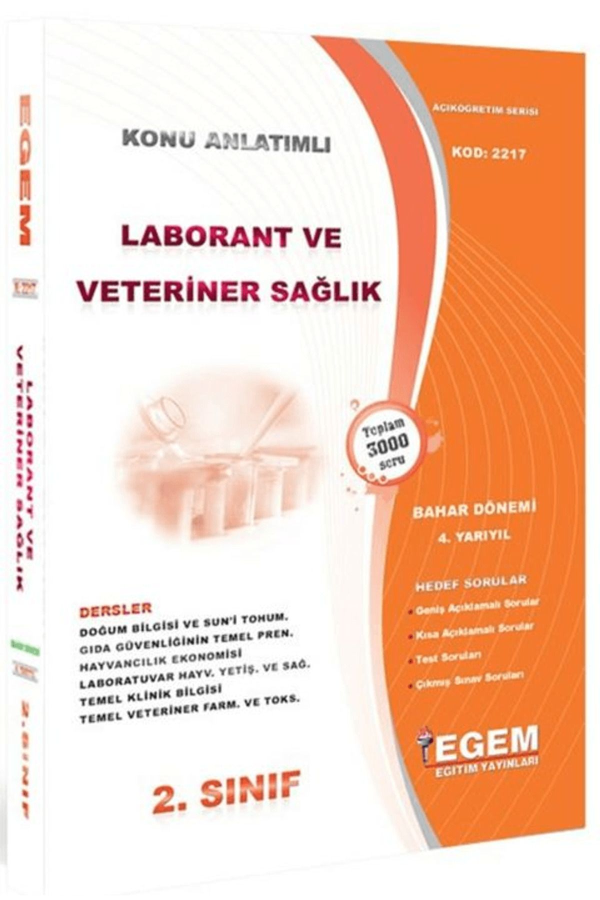 Egem Eğitim Yayınları 2. Sınıf 4. Yarıyıl Konu Anlatımlı Laborant ve Veteriner Sağlık - Kod 2217