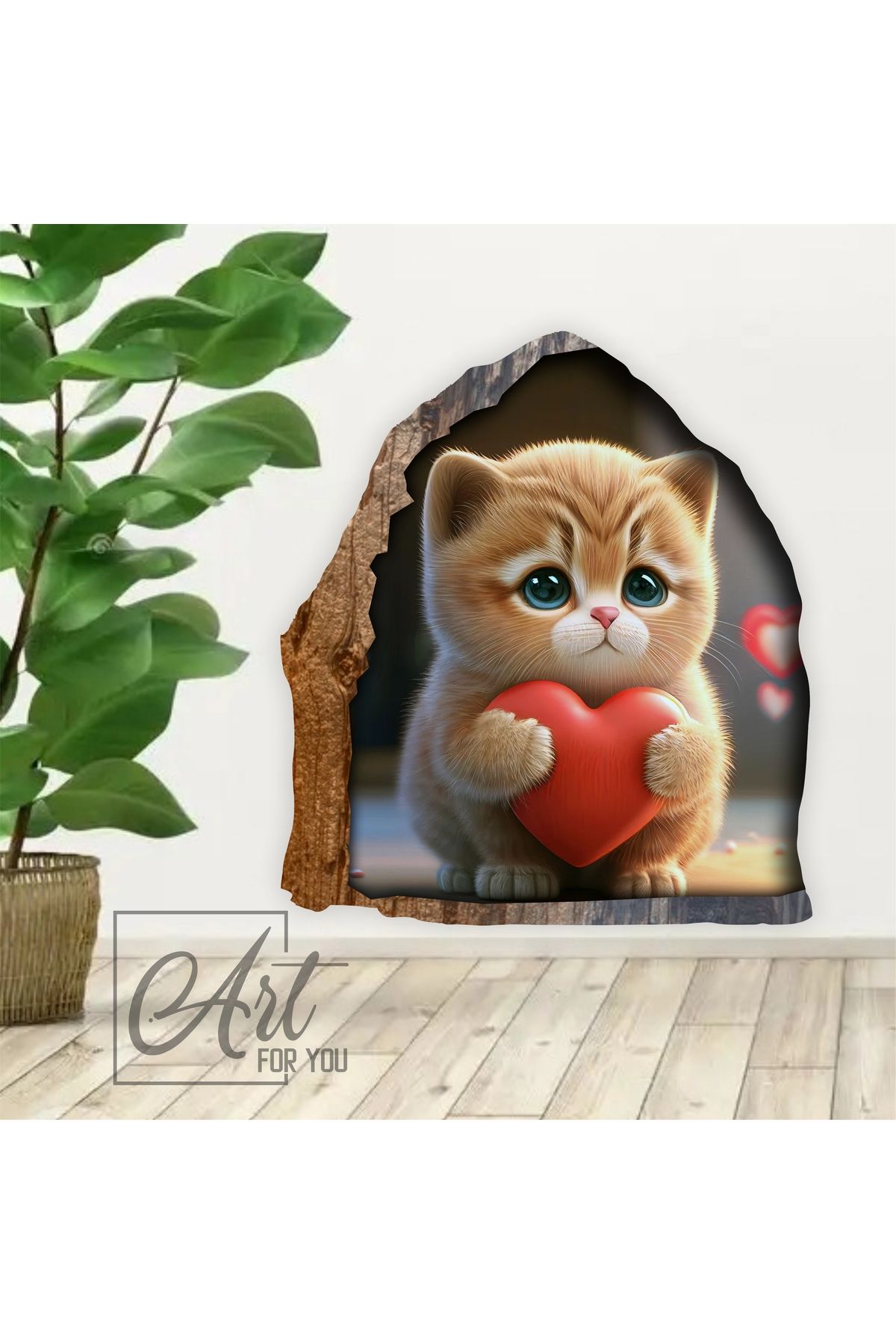 art for you Sevimli Hayvan Temalı 3D Duvar Sticker – Çocuk ve Bebek Odalarına Neşe Katın!