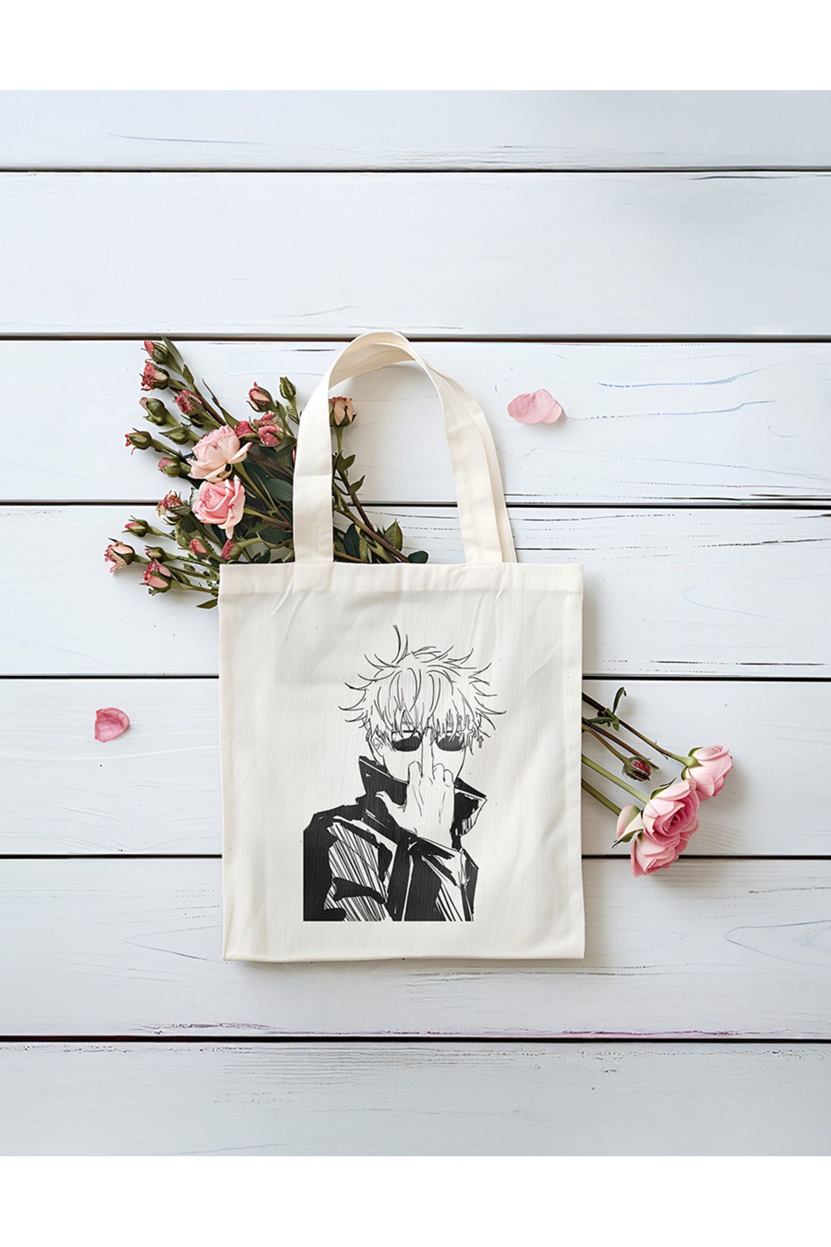 PESHLİSTORE Jujutsu Kaisen Gojo Desenli Bez Çanta