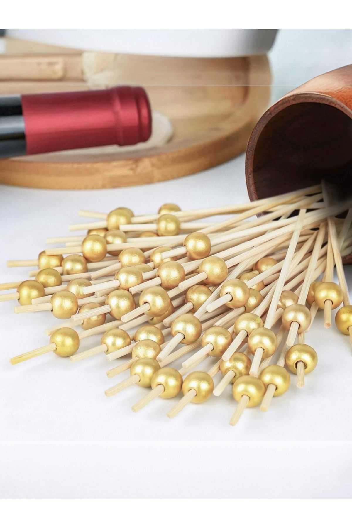 Yenigeldi Bambu Pasta Kürdanı Kokteyl Meze Parti Kürdan