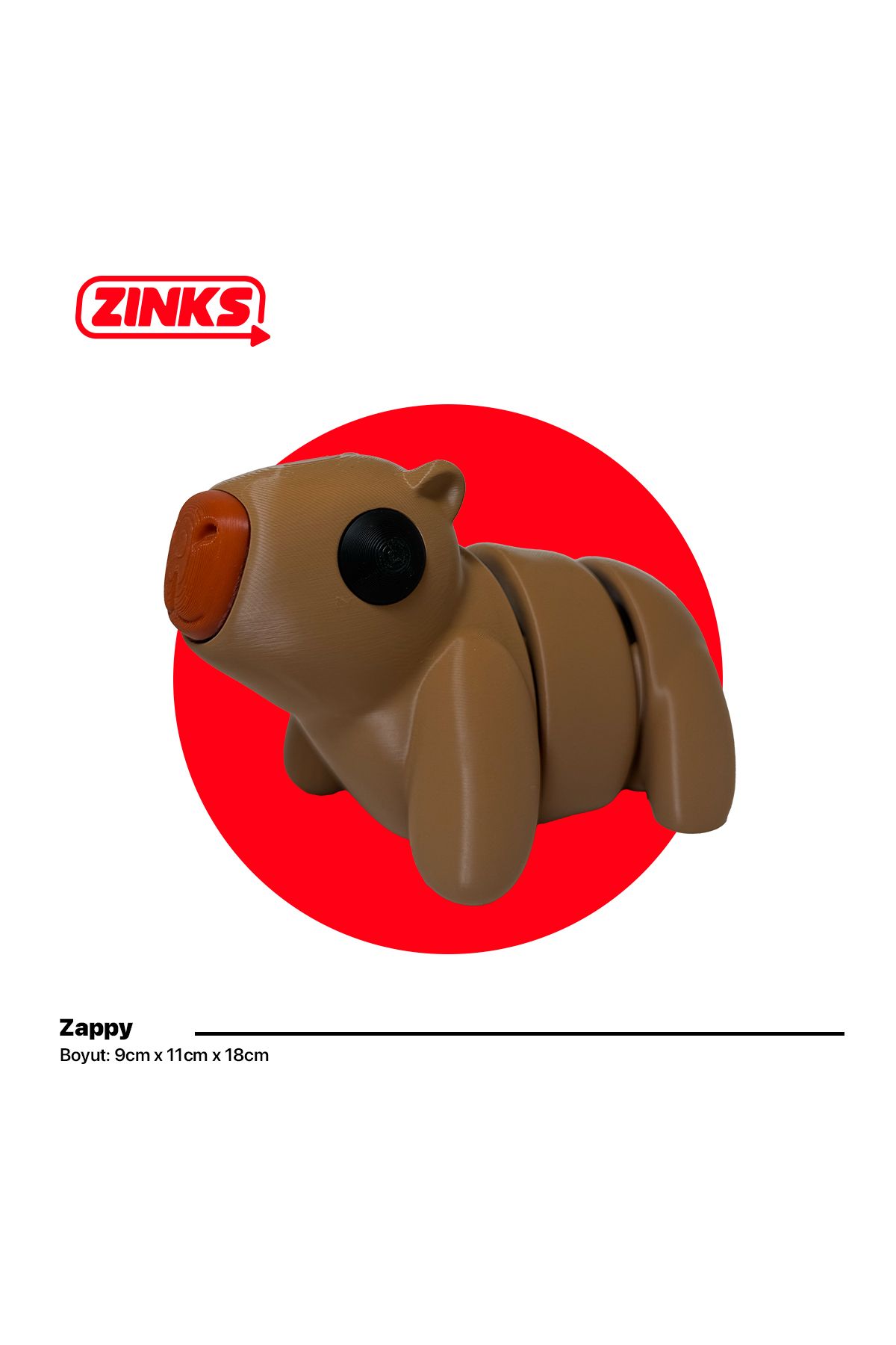 Zınks Store Zappy – Kapibara Oyuncağı ve Çocuk Odası Dekor