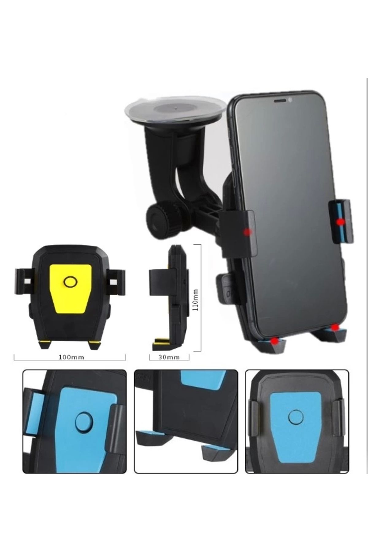 Epilons Pratik Araç İçi Cam Ve Torpido Vantuzlu Telefon Tutucu Cm-234