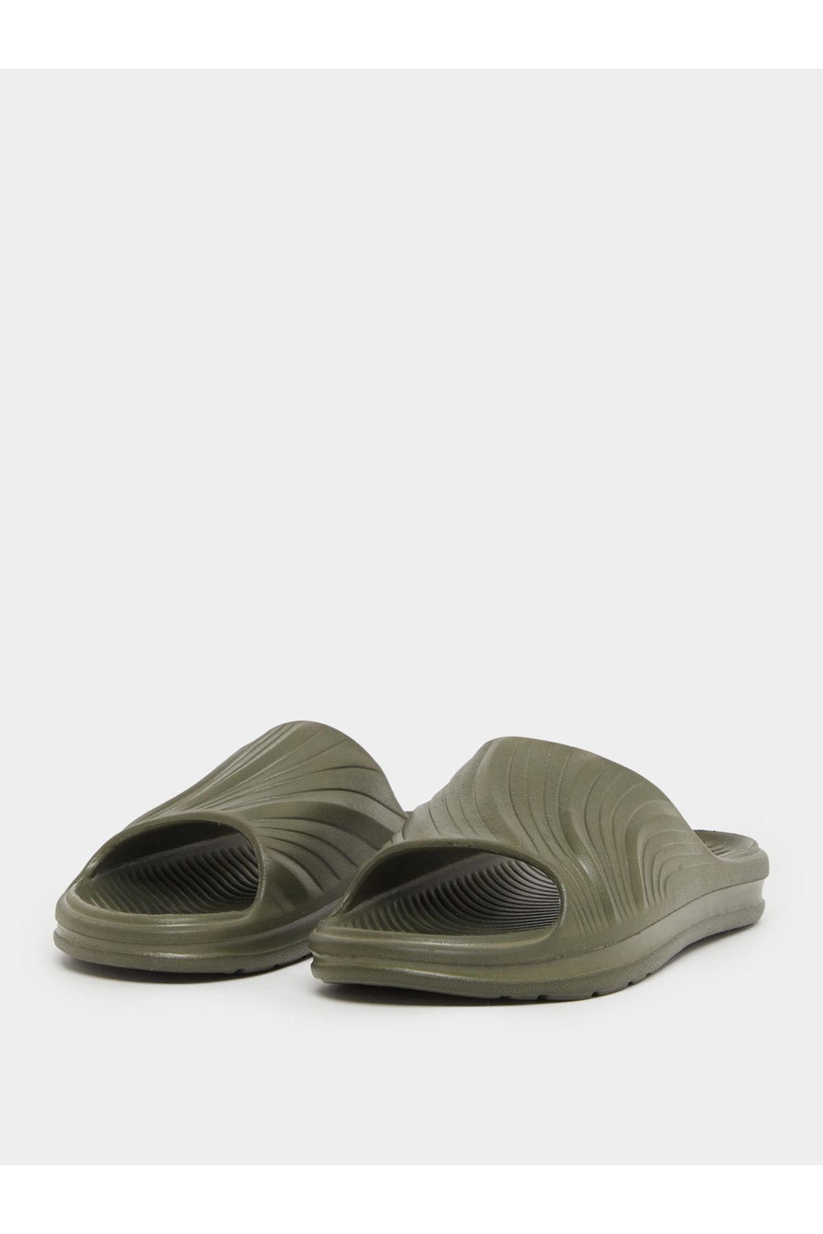 Styli-Abstract Textured Open Toe Slip-On Slides 2