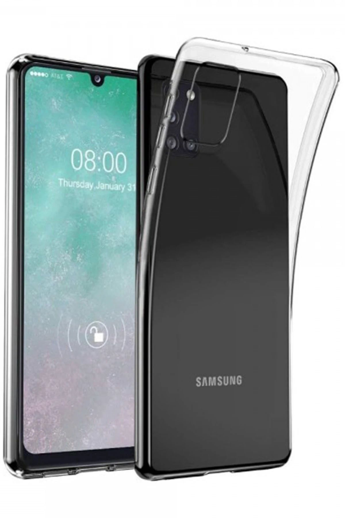 NewFace Samsung Galaxy A31 Kılıf Lüx Şeffaf Silikon DRSTR