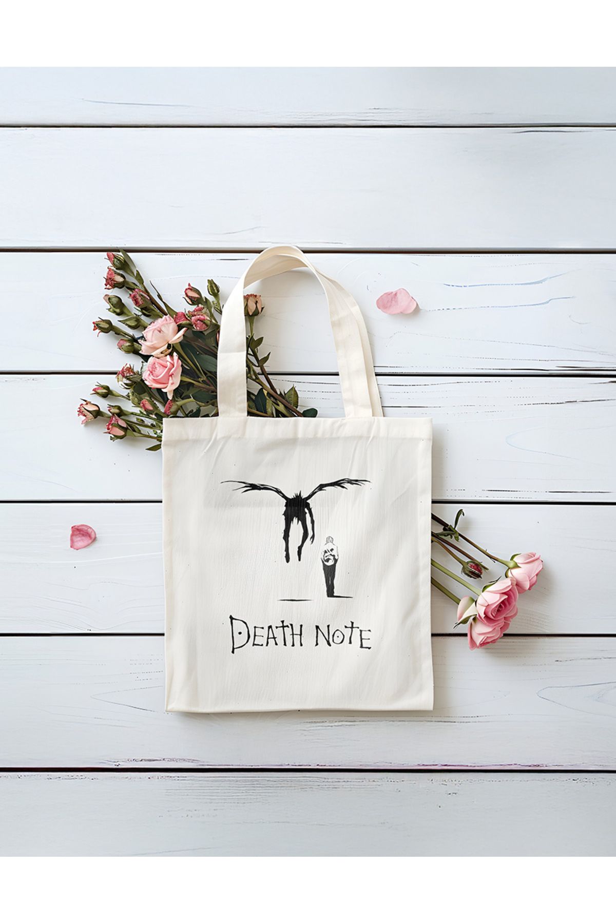 PESHLİSTORE Death Note Desenli Bez Çanta