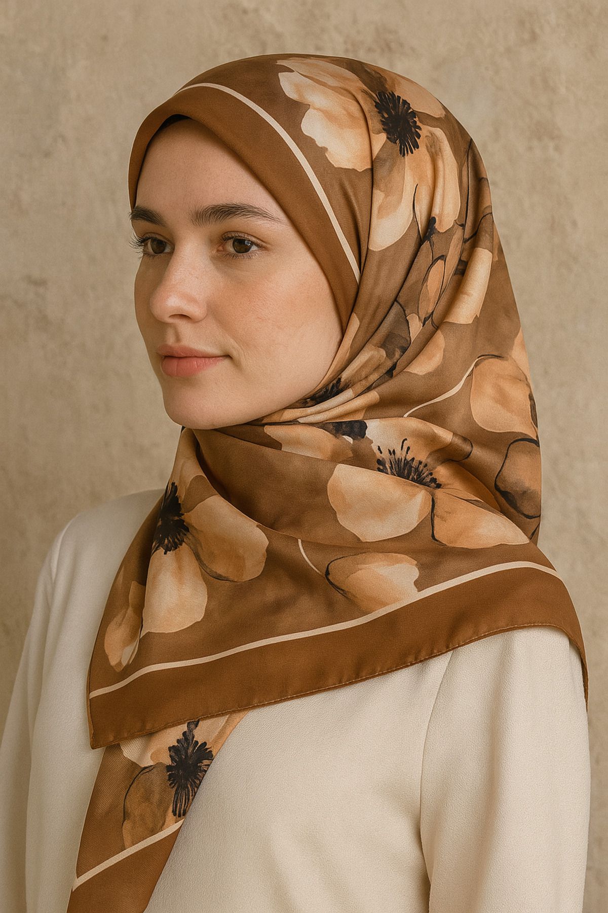 Nuva Land Çiçek Desenli Şal – Soft Floral Zarafet
