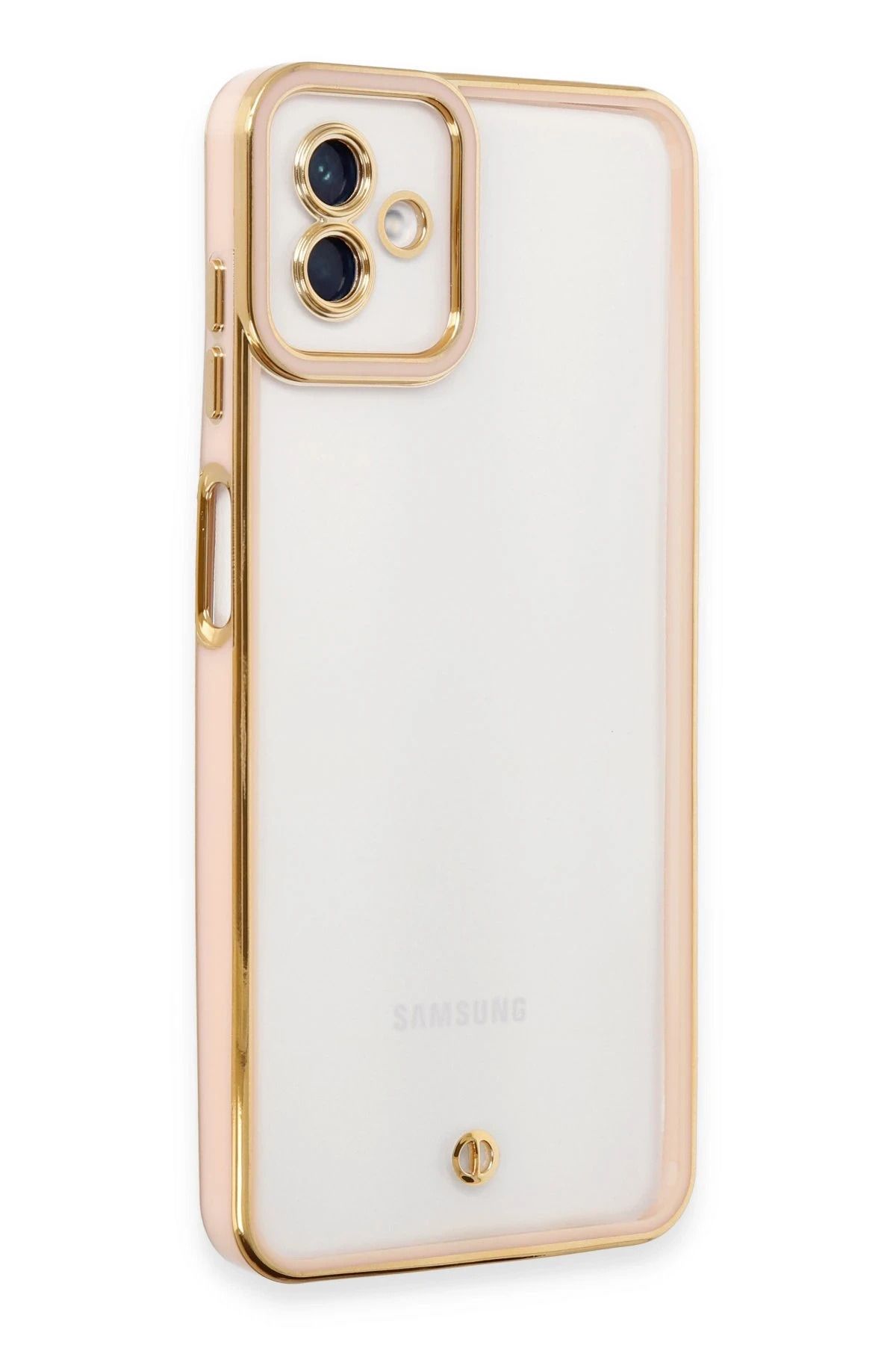 NewFace Samsung Galaxy A04 Kılıf Liva Lens Silikon - Rose MXMPA