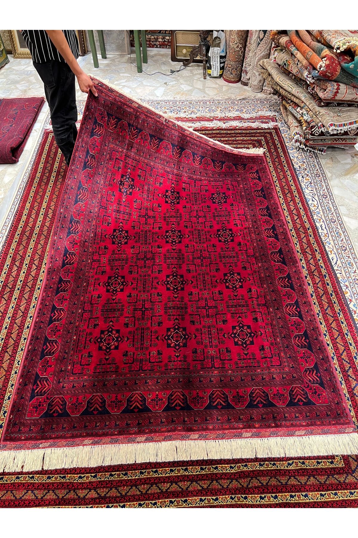 RD RAMAZAN DAĞ EL HALI SANATI El Dokuma Afgan Bilicik Halısıdır Birinci Sınıf Kalitesi Ebat 210x154