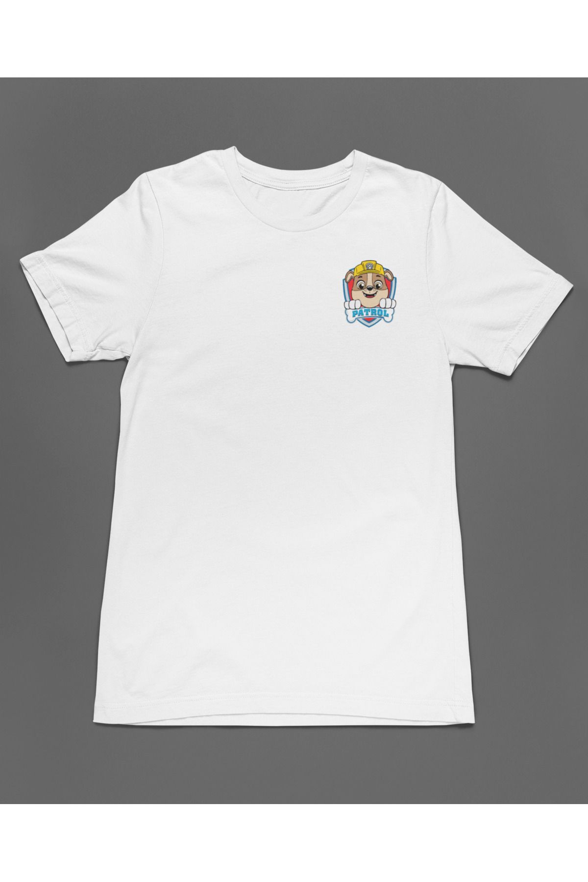 Bumeta Sarı Kasklı Kurtarıcı Rubble Paw Patrol Unisex Tişört T-Shirt