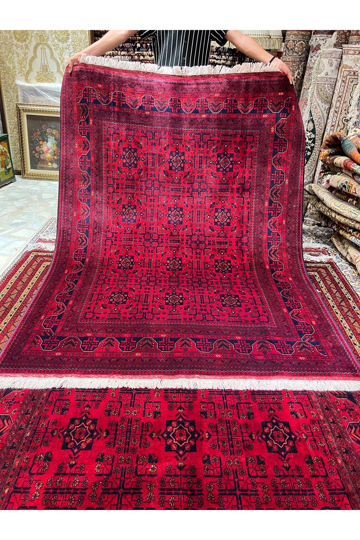 RD RAMAZAN DAĞ EL HALI SANATI El Dokuma Afgan Bilicik Halısıdır Birinci Sınıf Kalitesi Ebat 206x153