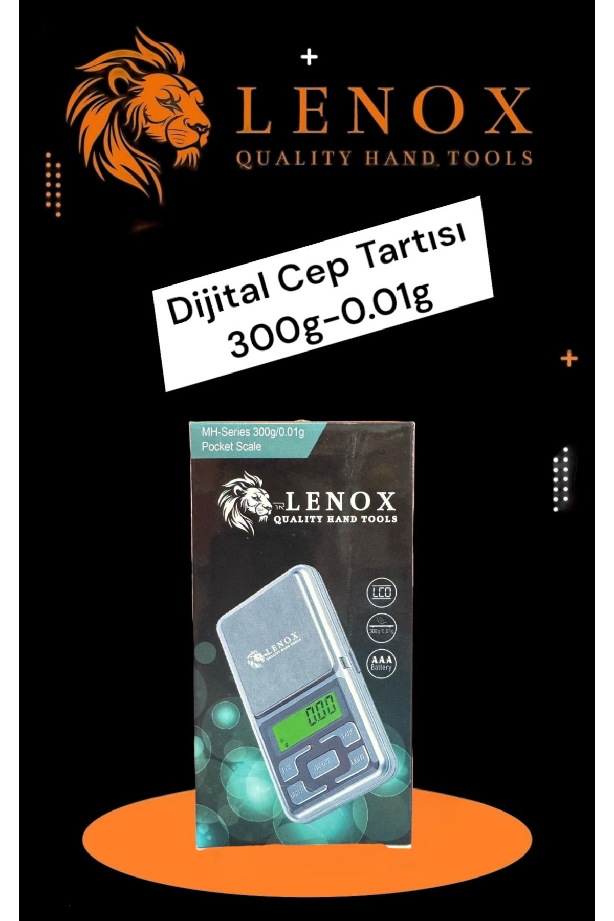 Lenox Tools Dijital Cep Tartısı Elektronik Kuyumcu Terazisi 300g-0.01g
