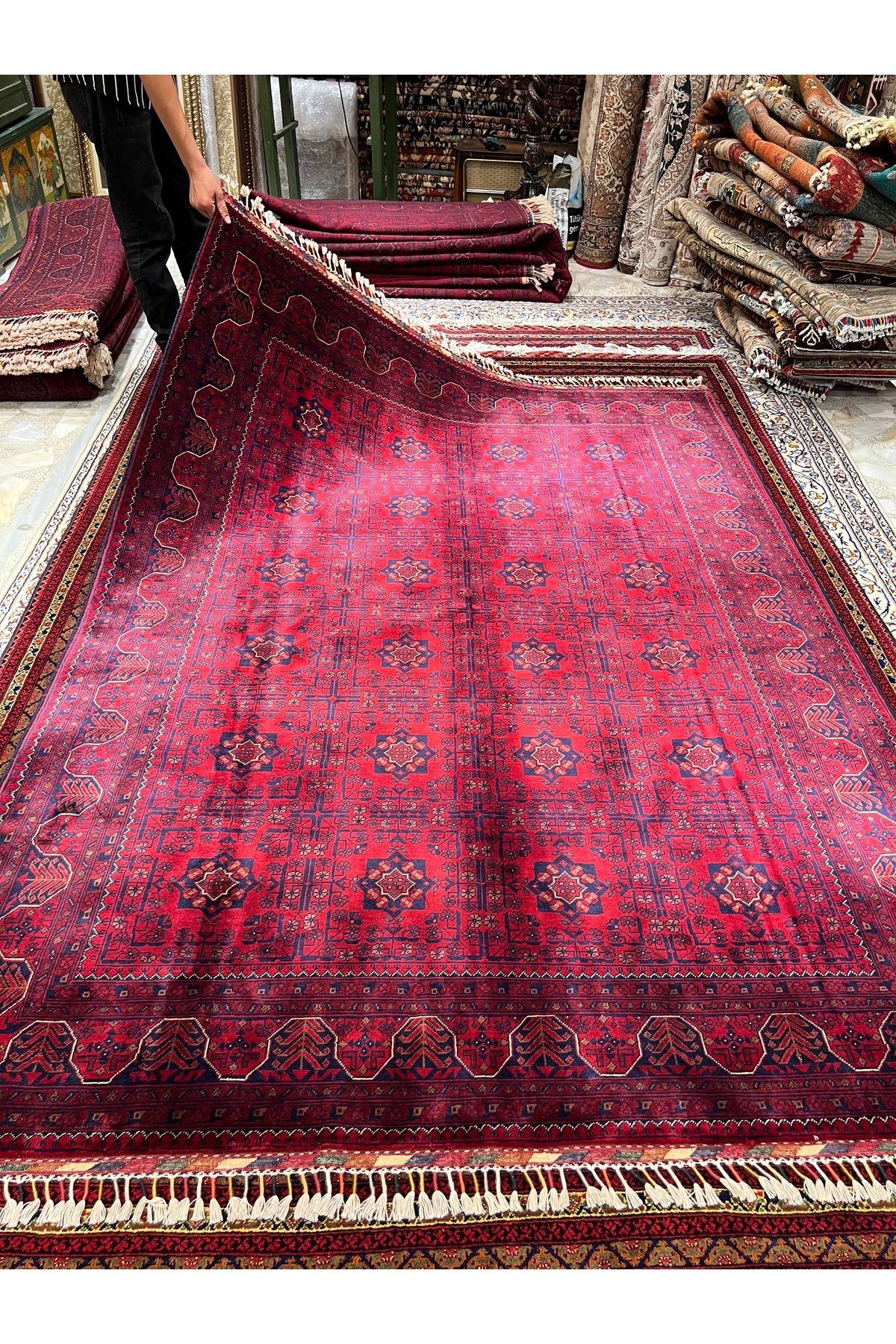 RD RAMAZAN DAĞ EL HALI SANATI El Dokuma Afgan Bilicik Halısıdır Birinci Sınıf Kalitesi Ebat 251x171