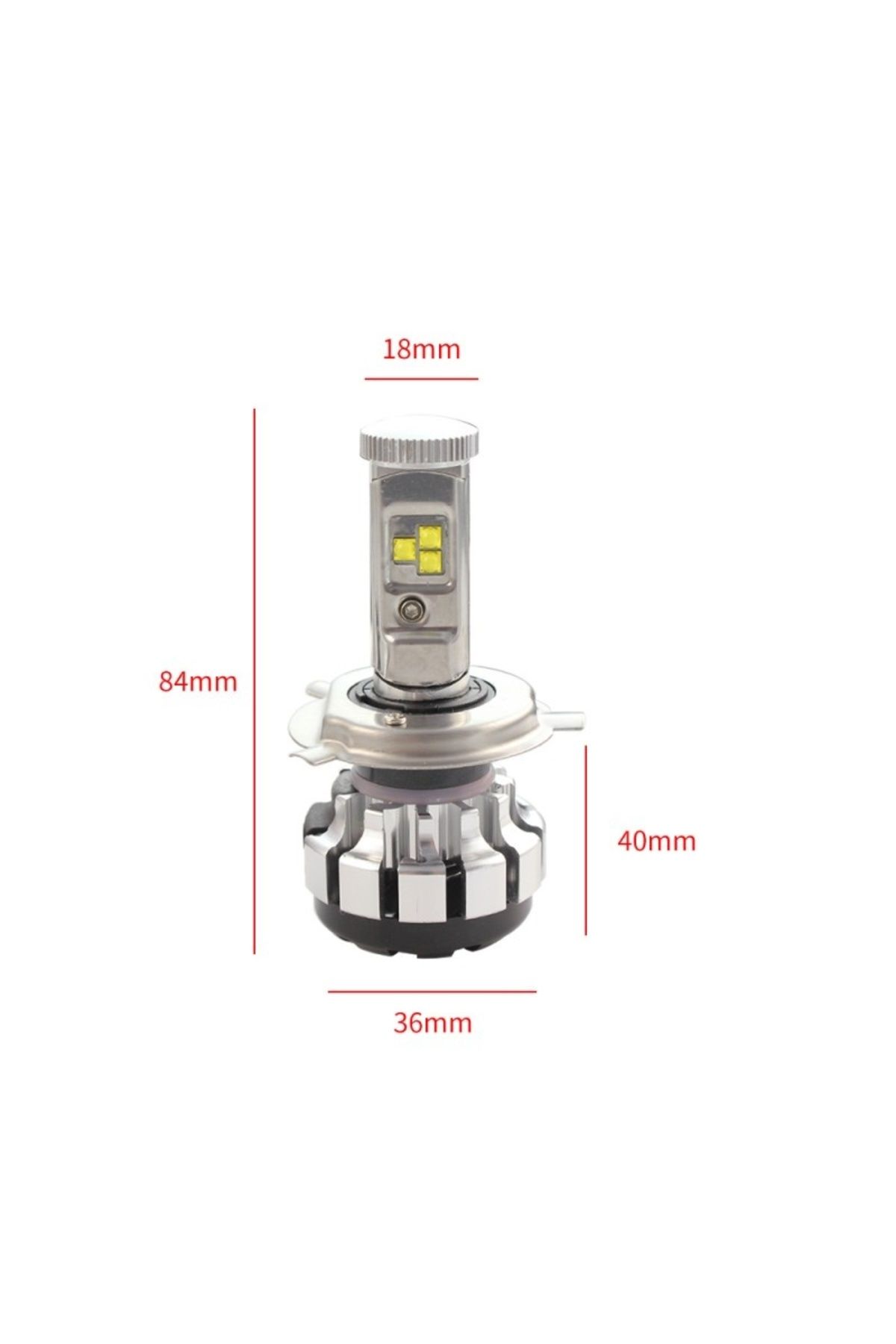 TECHSTAR-Set de 2 LED-uri auto Techstar® T1S, H4, 40w, 8000 lumeni, 6500K, AUTO, 12-24 volți, CREE, Canbus, aluminiu 4