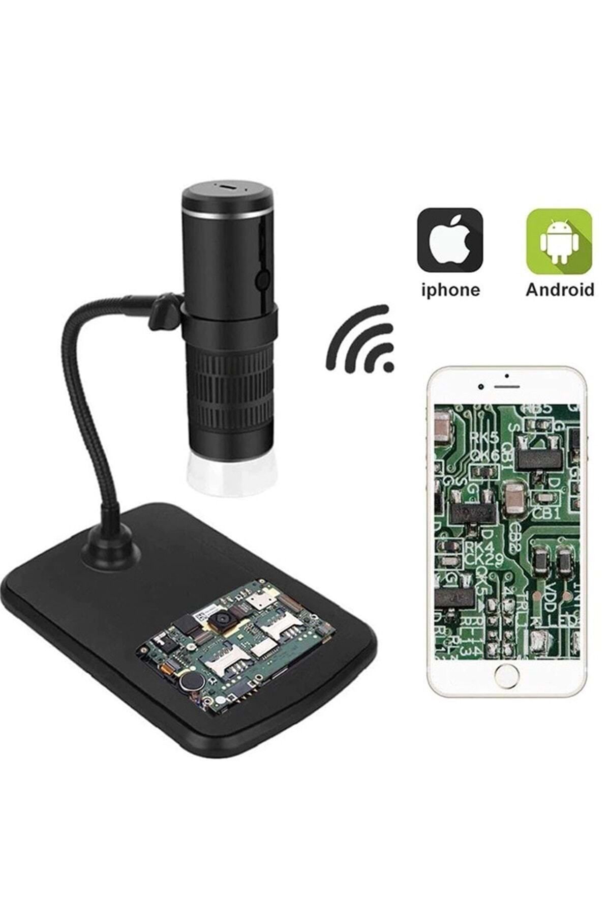 zerzembe 1000x Wifi Dijital Led Kablosuz Pilli Mikroskop 1080p