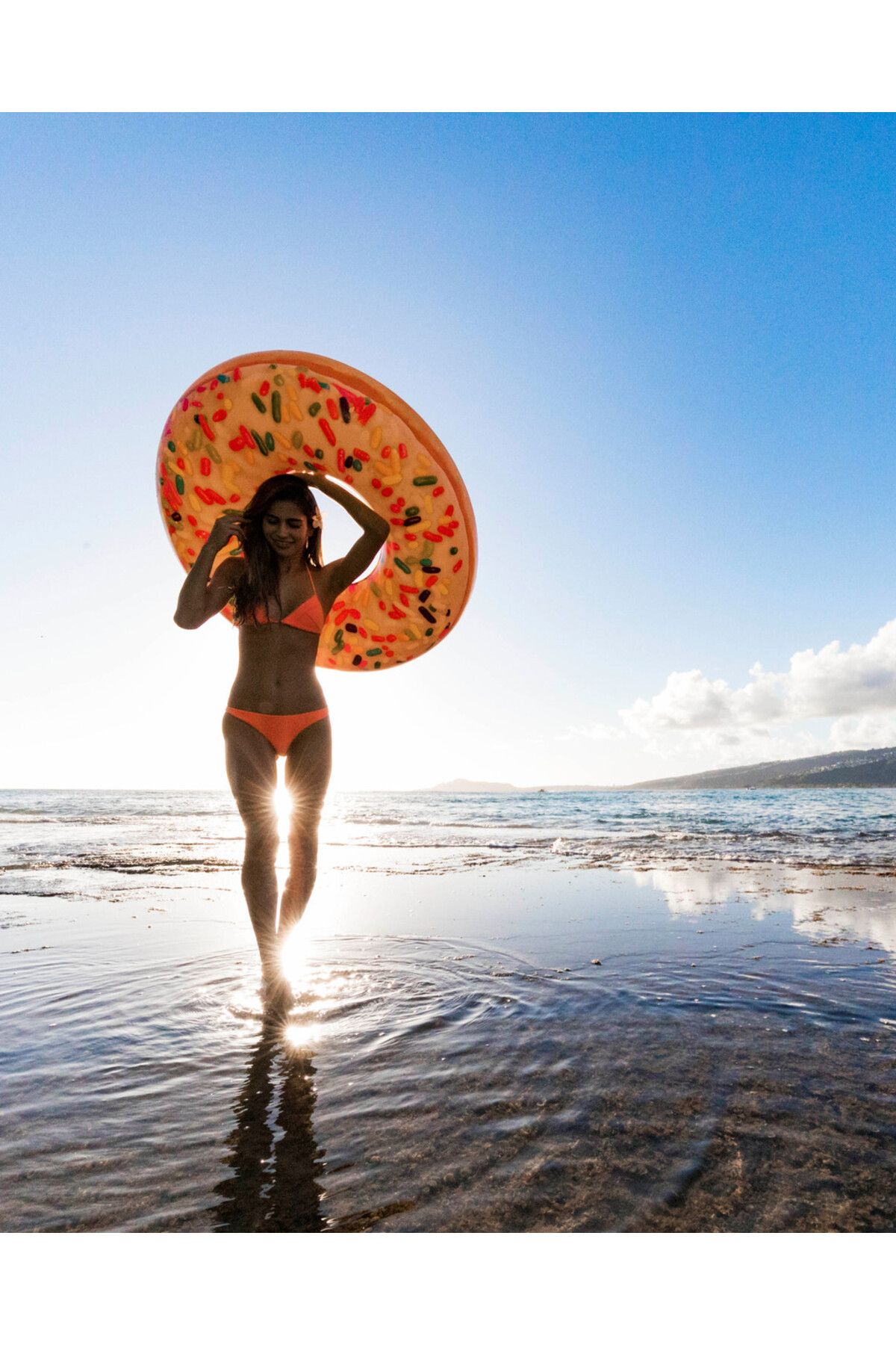 Intex Donut Şekilli Şişme Deniz Simidi 107 cm - Oturaklı Deniz Simidi