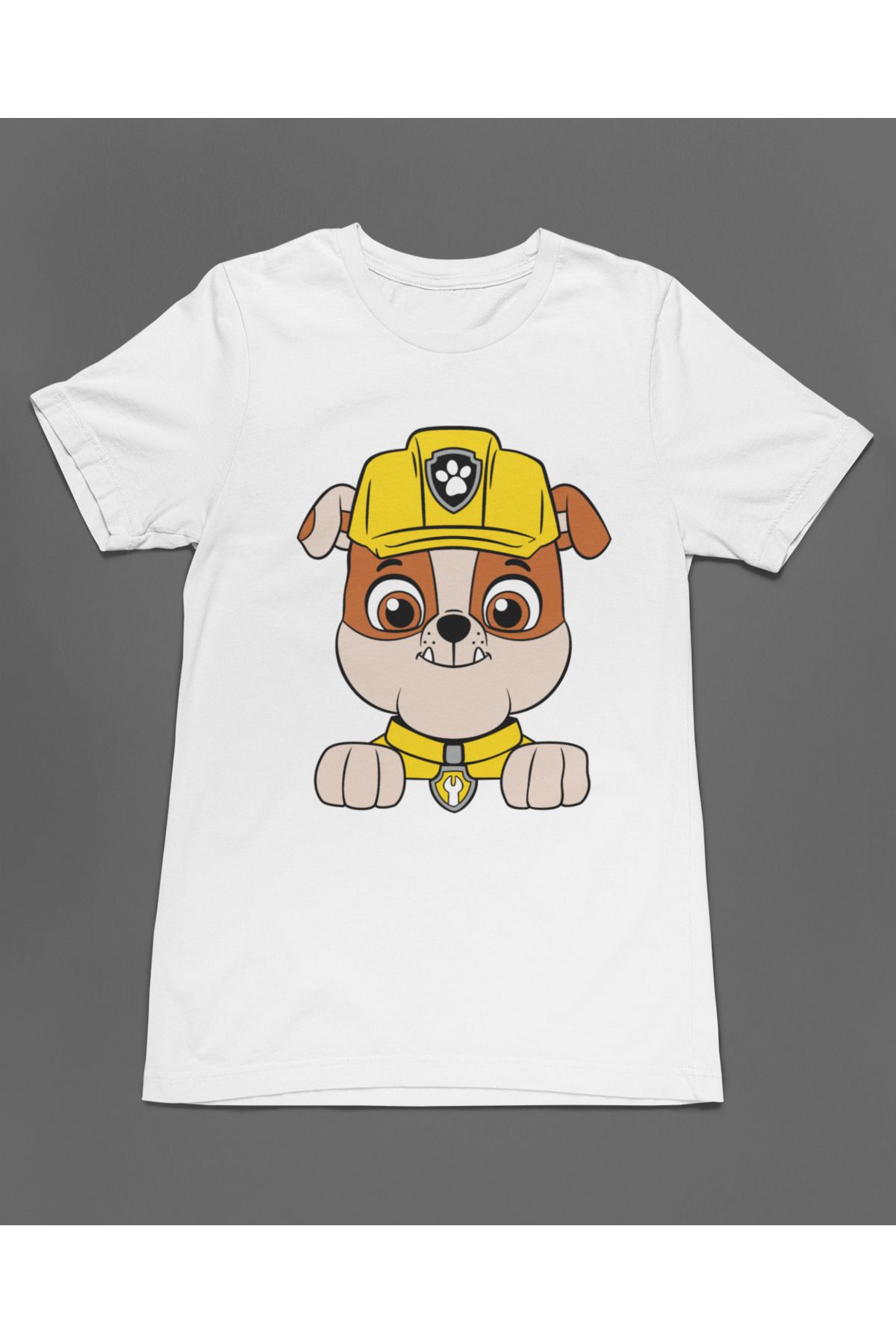 Bumeta İnşaat Kahramanı Rubble Paw Patrol Unisex Tişört T-Shirt