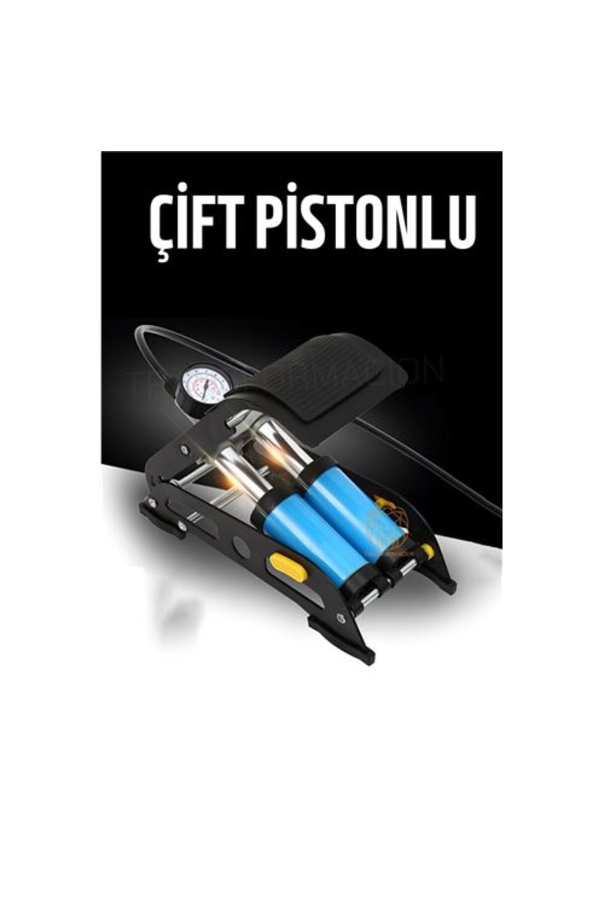 mudikonsept Çift Pistonlu Ayaktan Lastik Şişirme Pompası 428820 - MDE4631-4214
