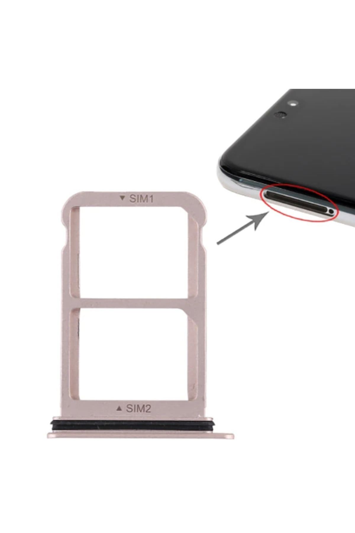 Draco Huawei P20 Sim Kart Kapağı Tutucu( Çift Sim)-(5775) - DRCO3579-4403