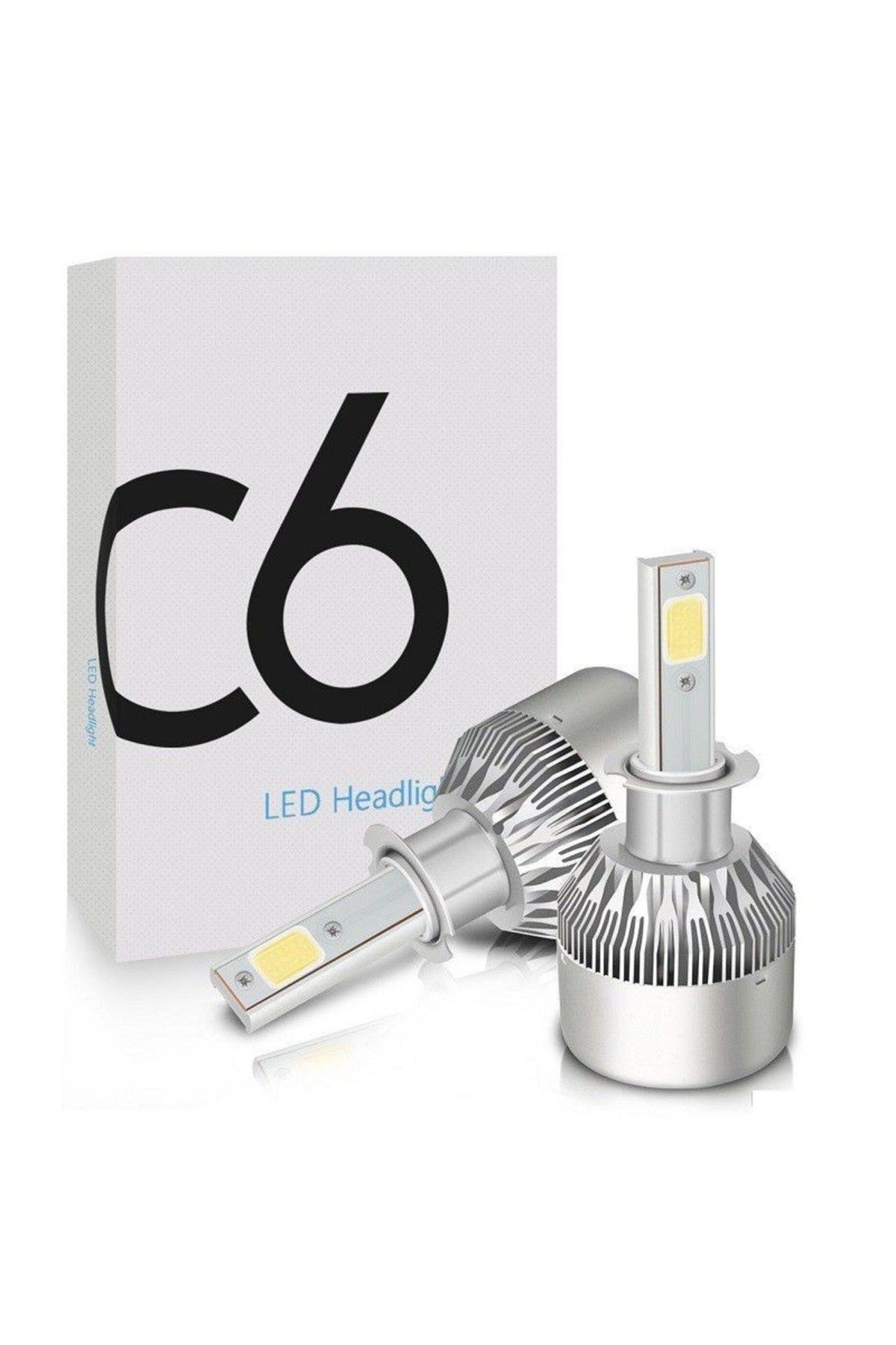 TECHSTAR-Set of 2 Techstar® C6 Auto LEDs, H3, 36w, 3800 Lumens, 6500K, AUTO, 12-24 Volts, COB 5