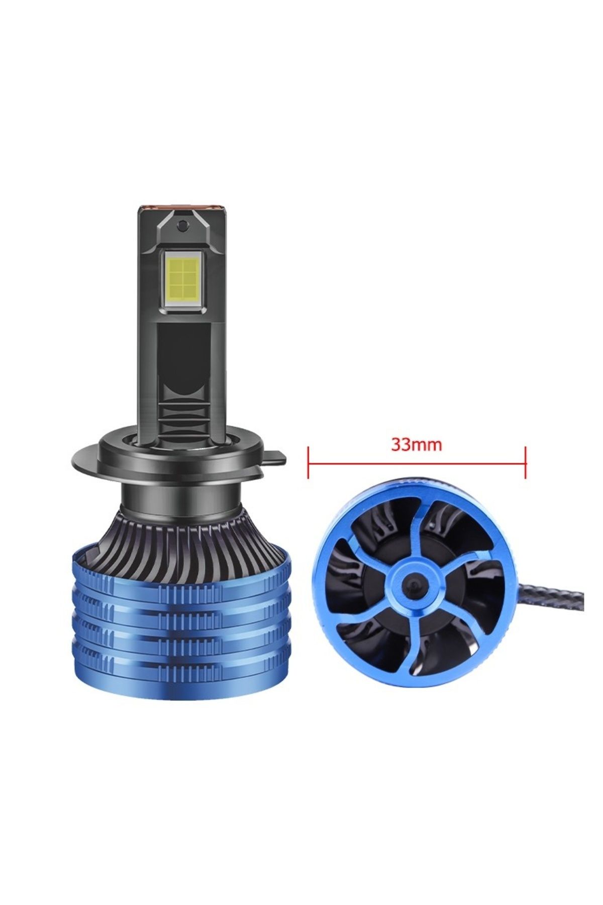 TECHSTAR-Set of 2 Techstar® P41 Auto LEDs, H7, 100w, 16000 Lumens, 6500K, AUTO, 12-24 Volts, CSP, Canbus, Cop 6