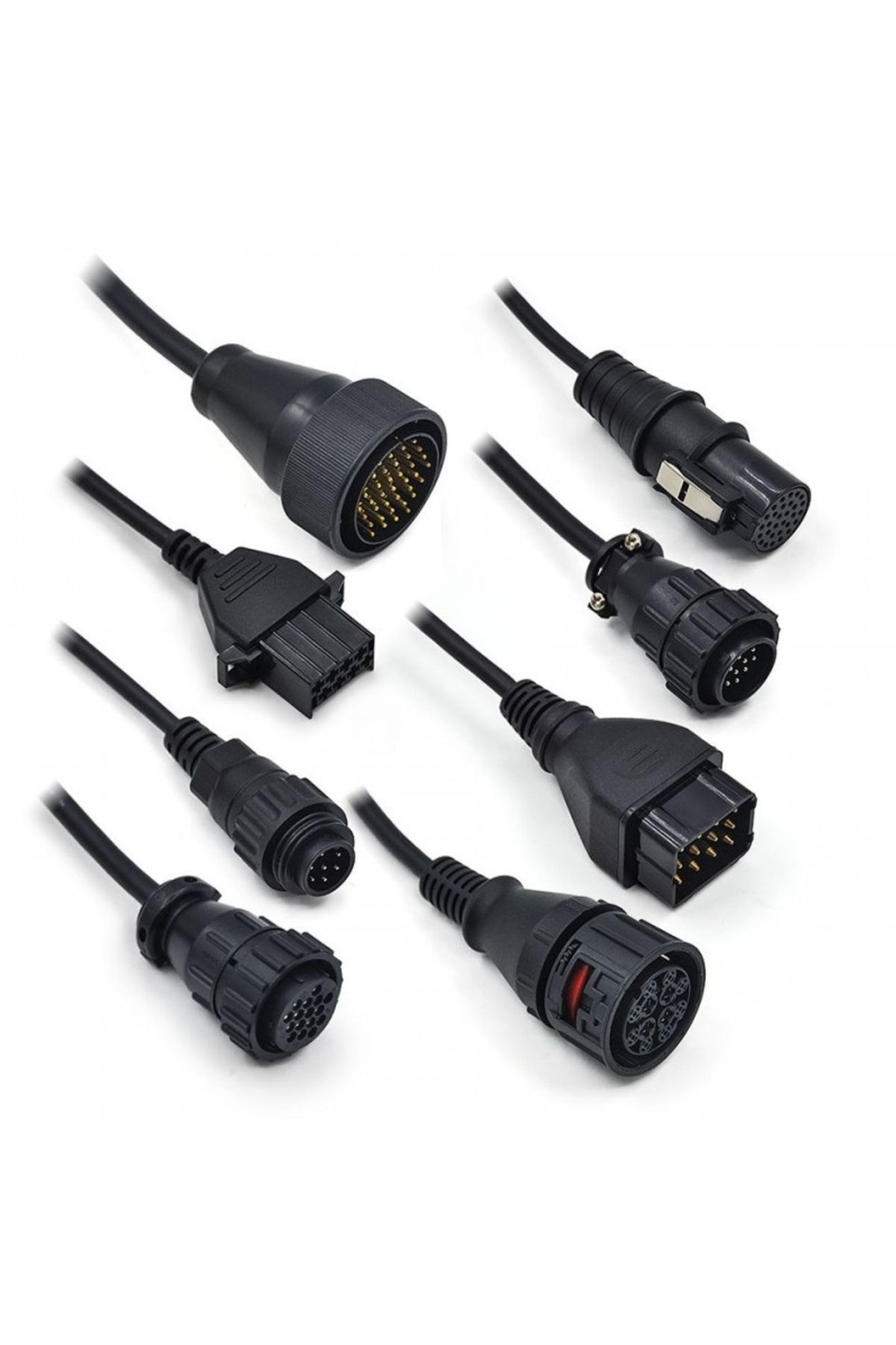 TECHSTAR-Set of 8 x Multi-Brand Adapter Cables for OBD2 Trucks 1